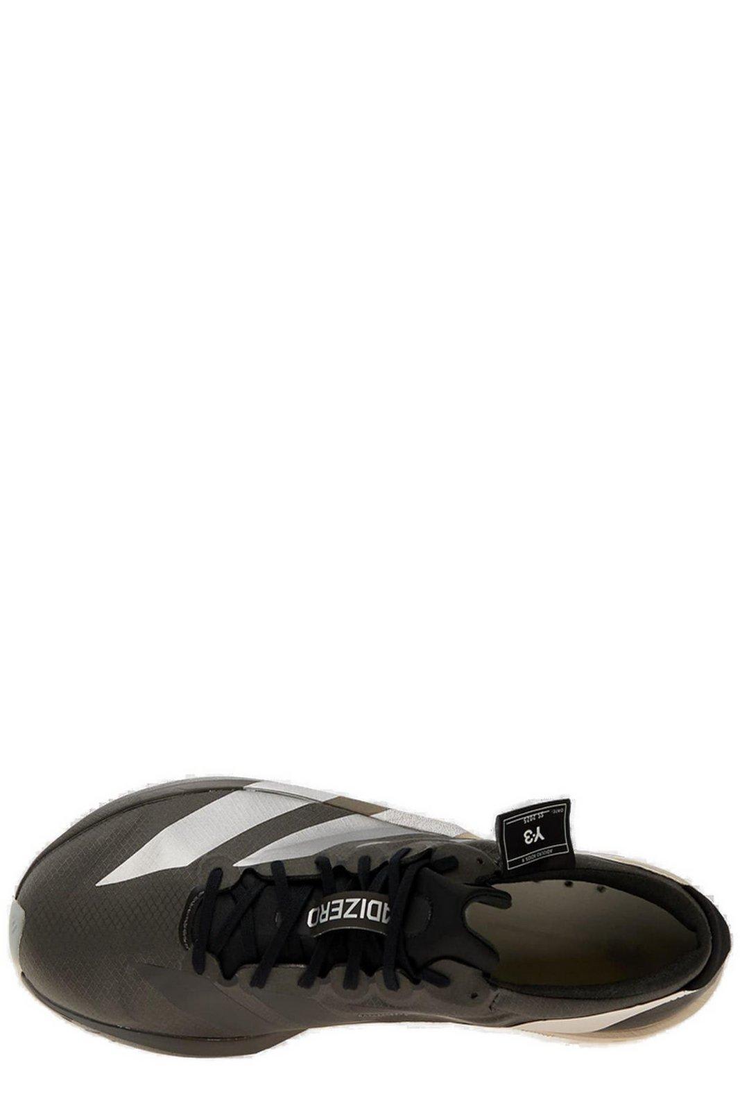 Y-3 Adizero Adios 9 Low Sneakers In Grey/black