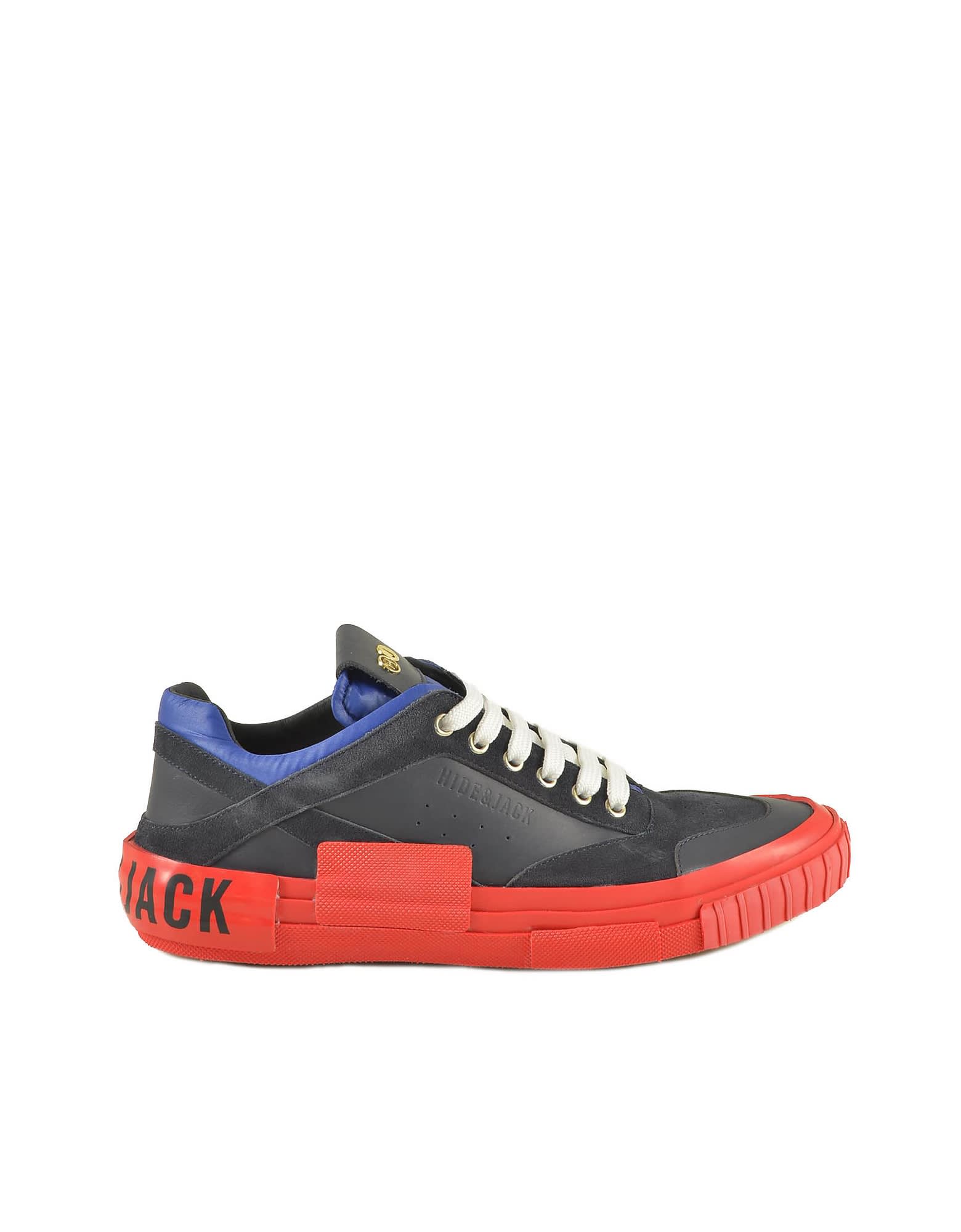 Hide & Jack Mens Red Blue Sneakers