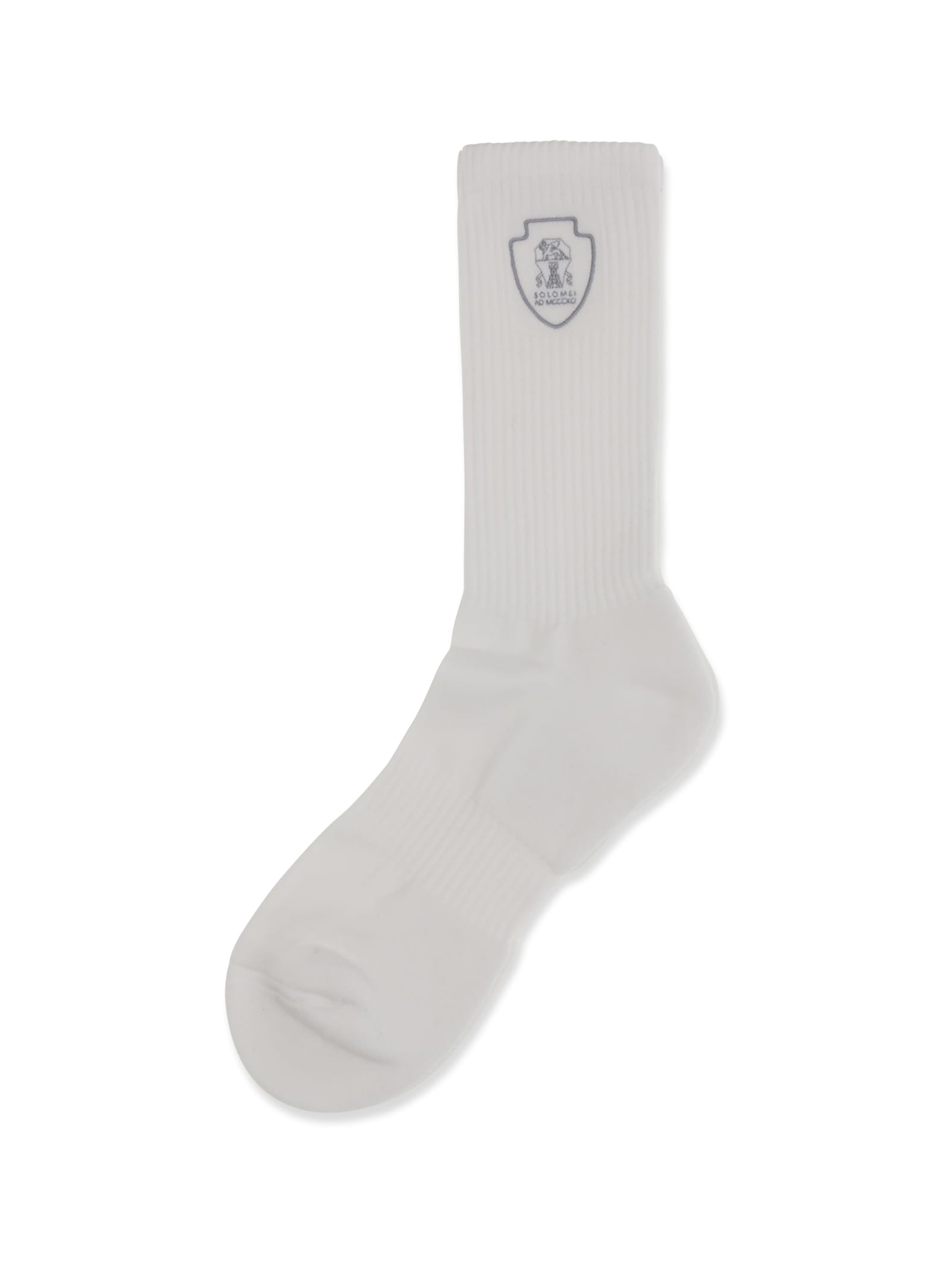 Brunello Cucinelli Ribbed Cotton Knit Socks