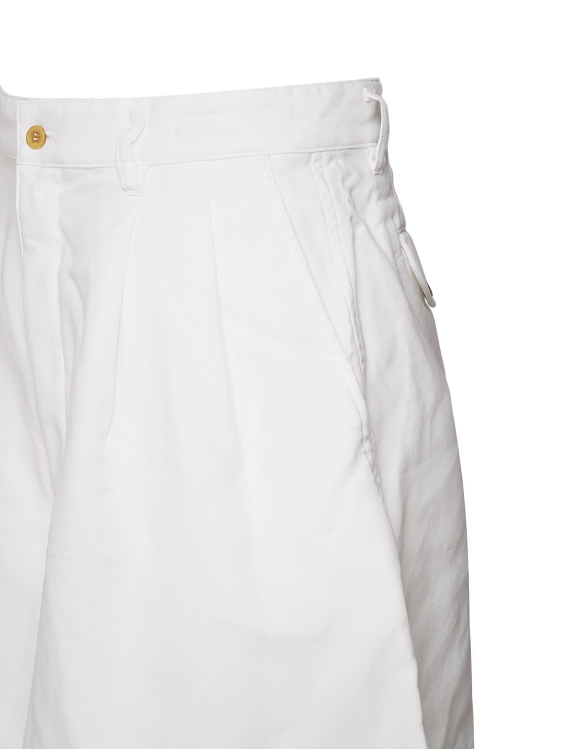 Shop Comme Des Garçons Cotton Bermuda Shorts In White