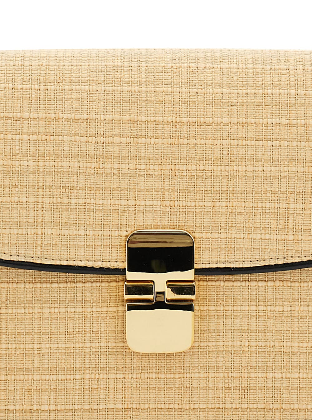 Apc Grace Small Beige Shoulder Bag With Clasp Closure And Adjustable Leather Strap In Leather Woman