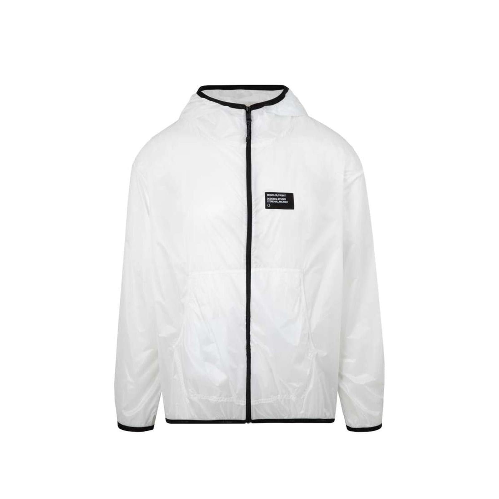 Shop Moncler Genius Genius Hooded Windbreaker In White