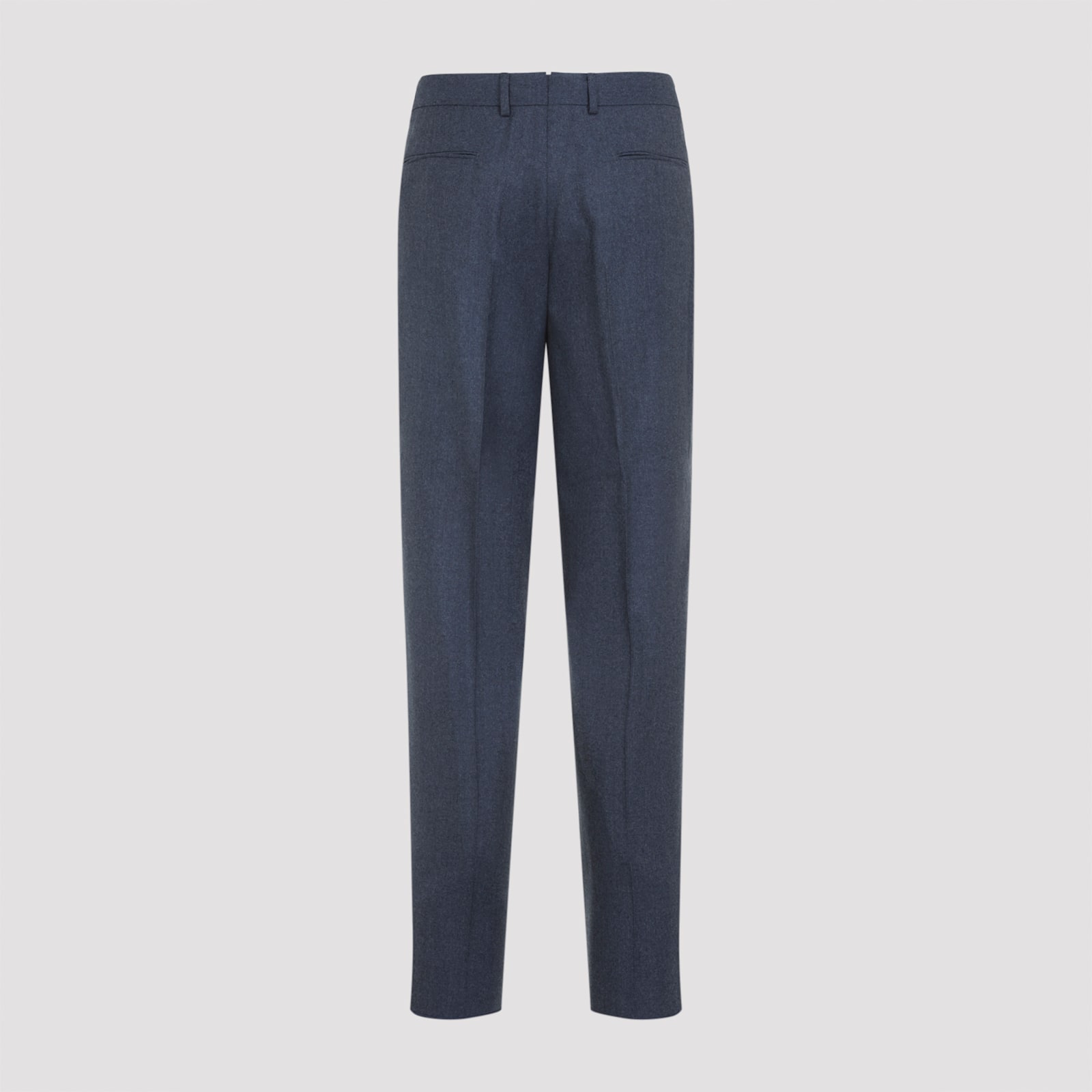 Zegna Belt-loop Casual Pants In Blue