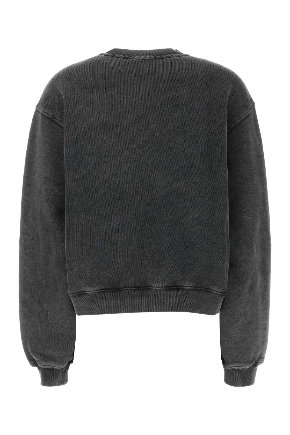 Shop Alexander Wang T Dark Grey Cotton Sweatshirt In Washedcedar