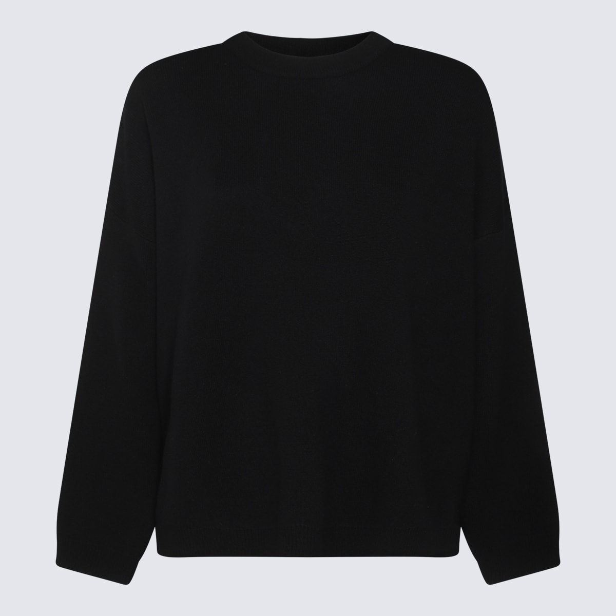 Shop Allude Black Wool Knitwear