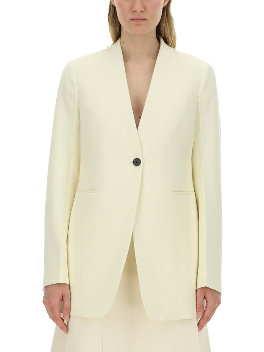 Shop Jil Sander Tailored Jacket In Powder