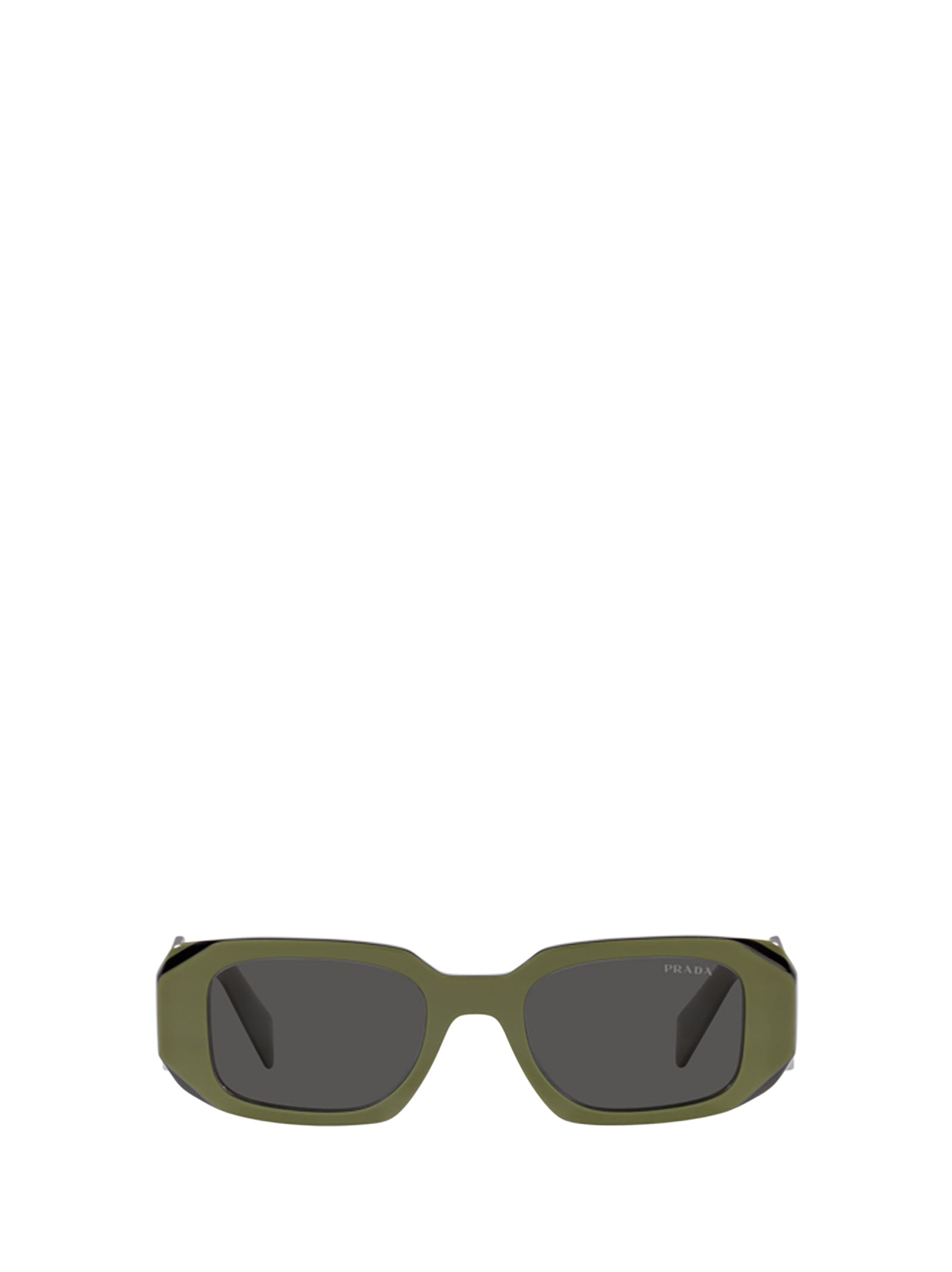 Prada Pr 17ws Sage / Black Sunglasses In Dark Grey