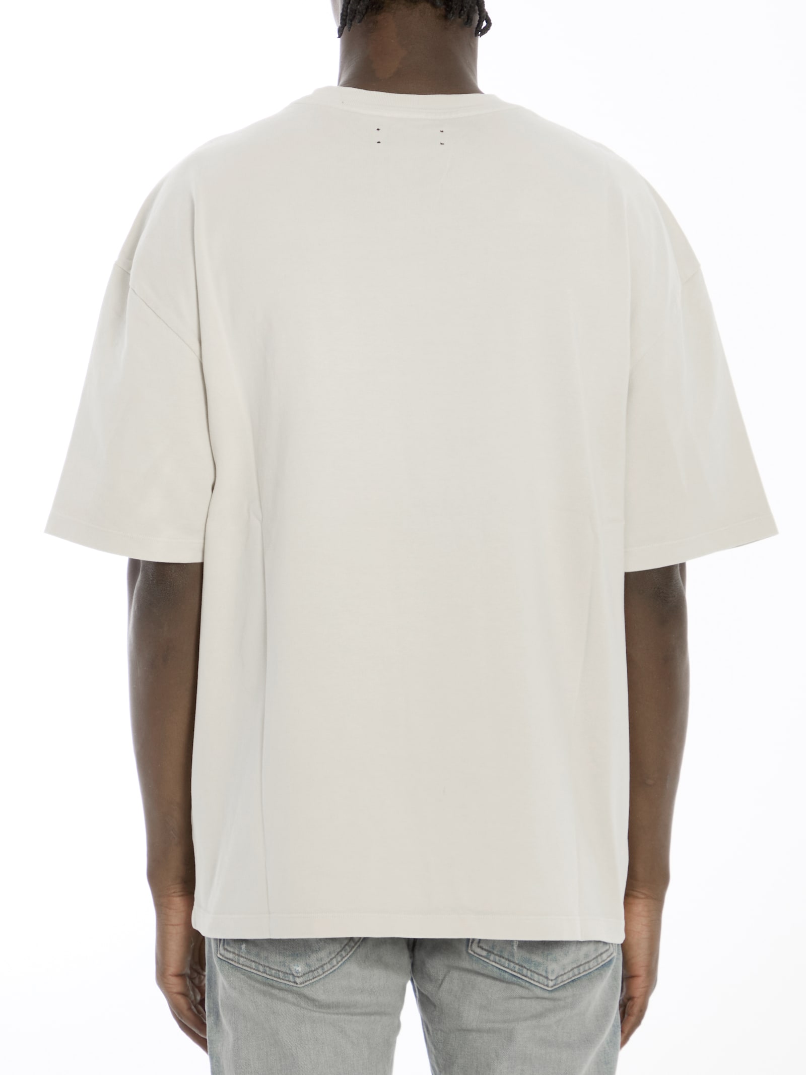 Shop Amiri Vintage Oversized T-shirt In Beige