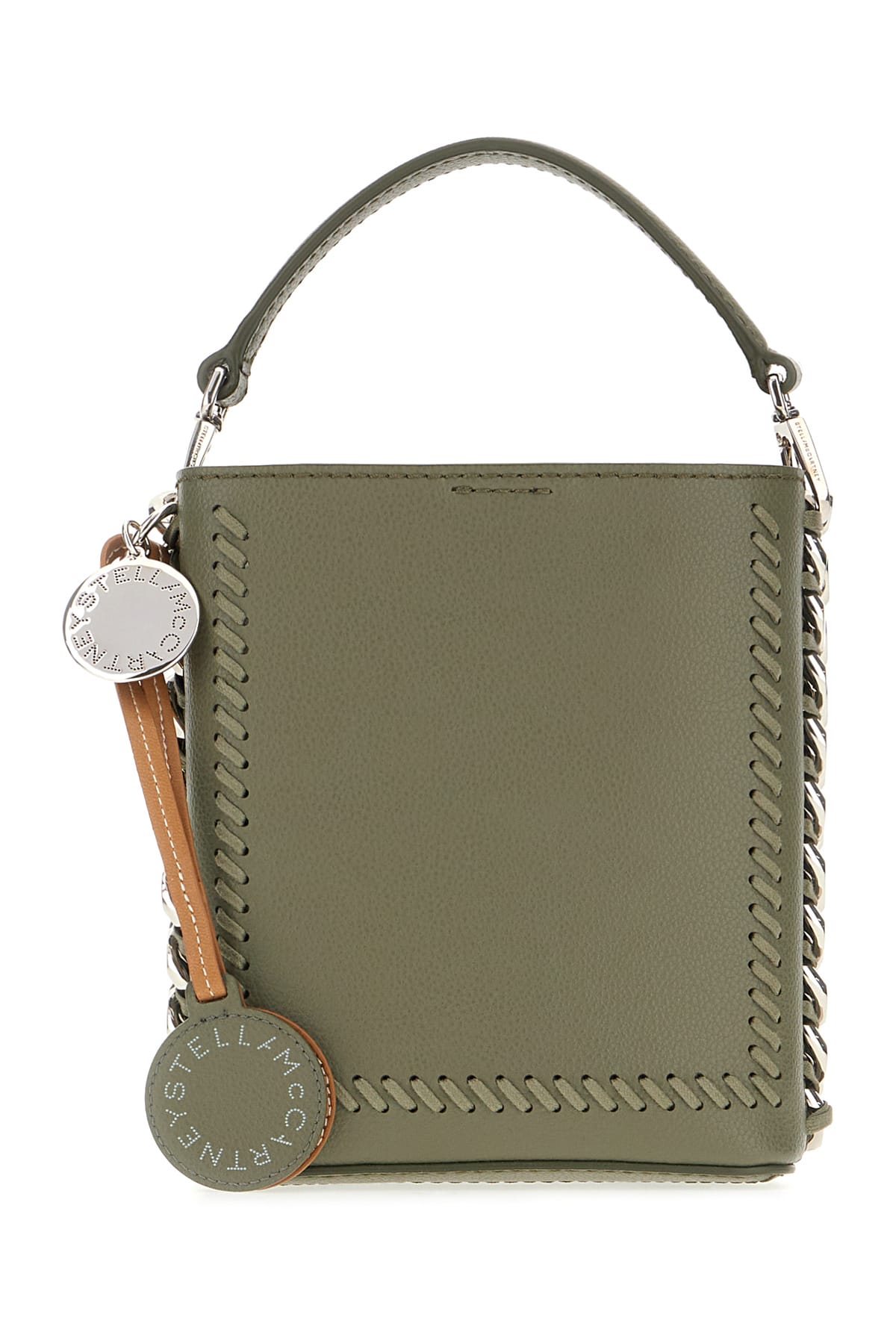 Stella Mccartney Sage Green Mirum Frayme Bucket Bag