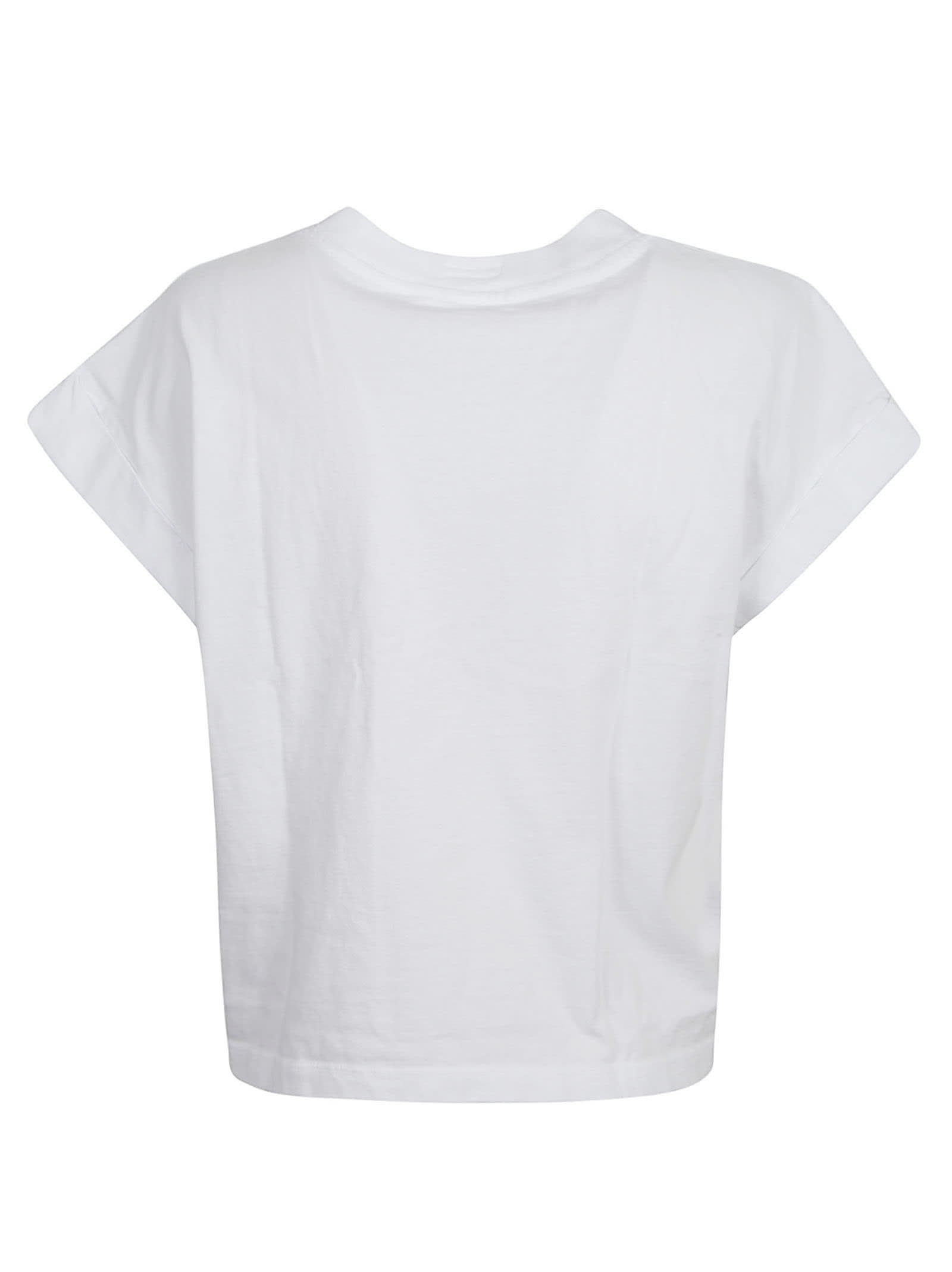 Shop Mother The Keep On Rolling Pocket T-shirt In Bright White