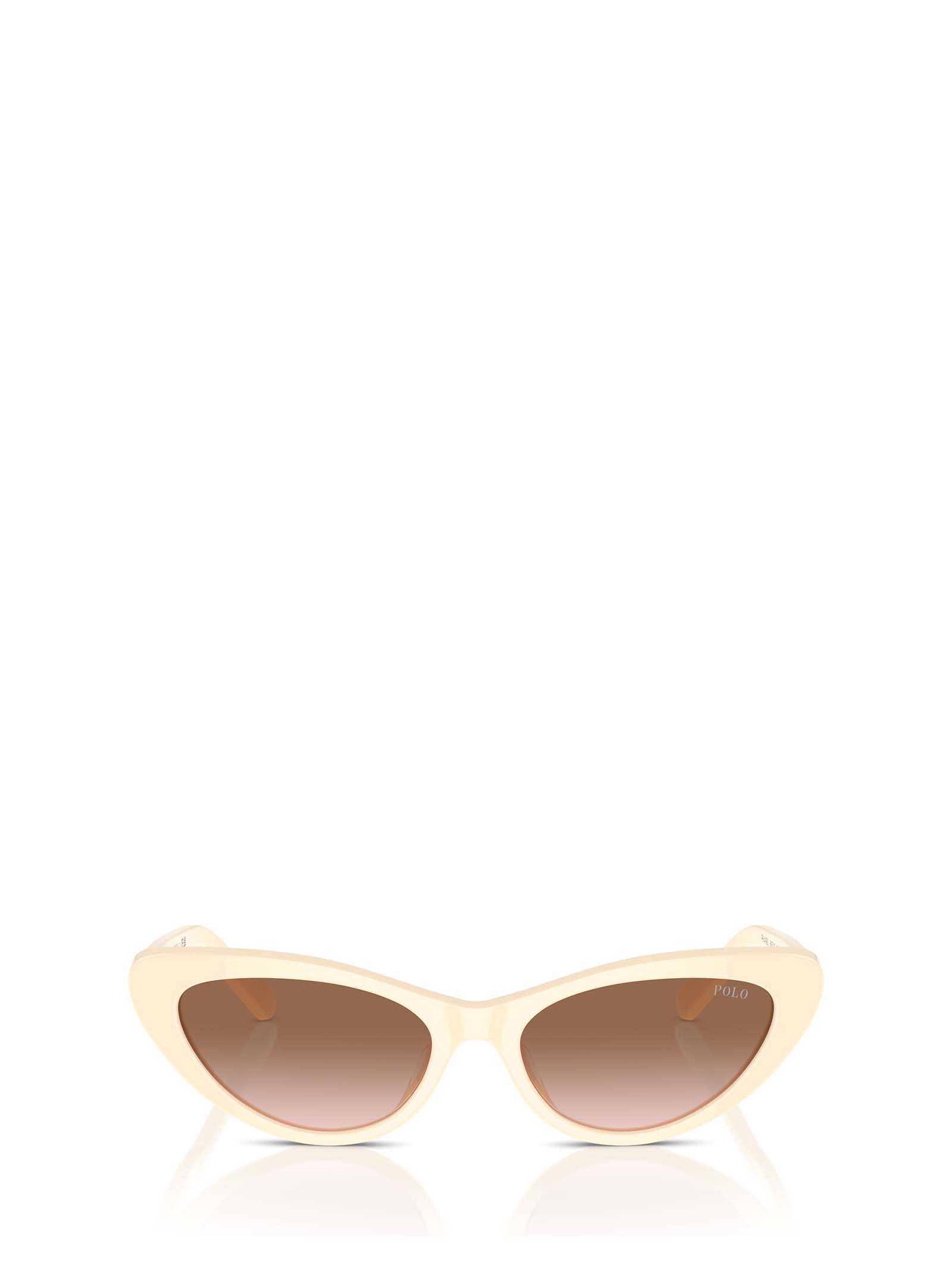 Shop Polo Ralph Lauren Ph4199u Shiny Cream Sunglasses