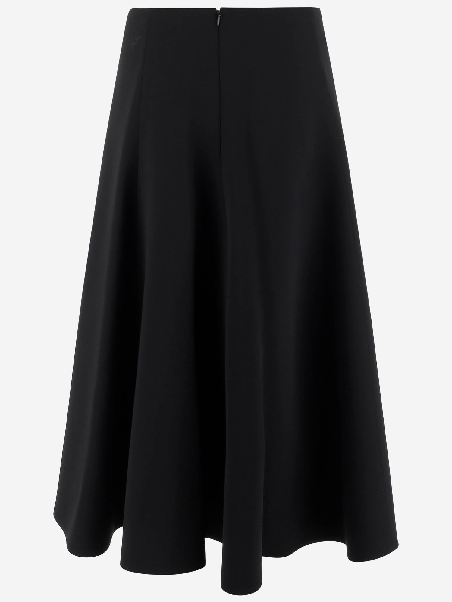 Jacquemus Flared Maxi Skirt In Black