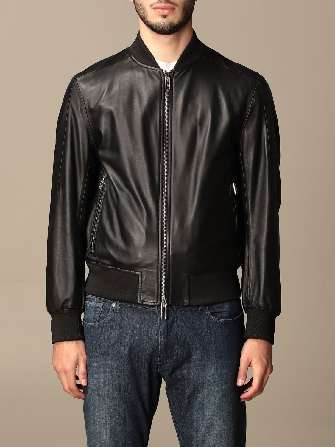 Emporio Armani Jacket Emporio Armani Leather Bomber Jacket