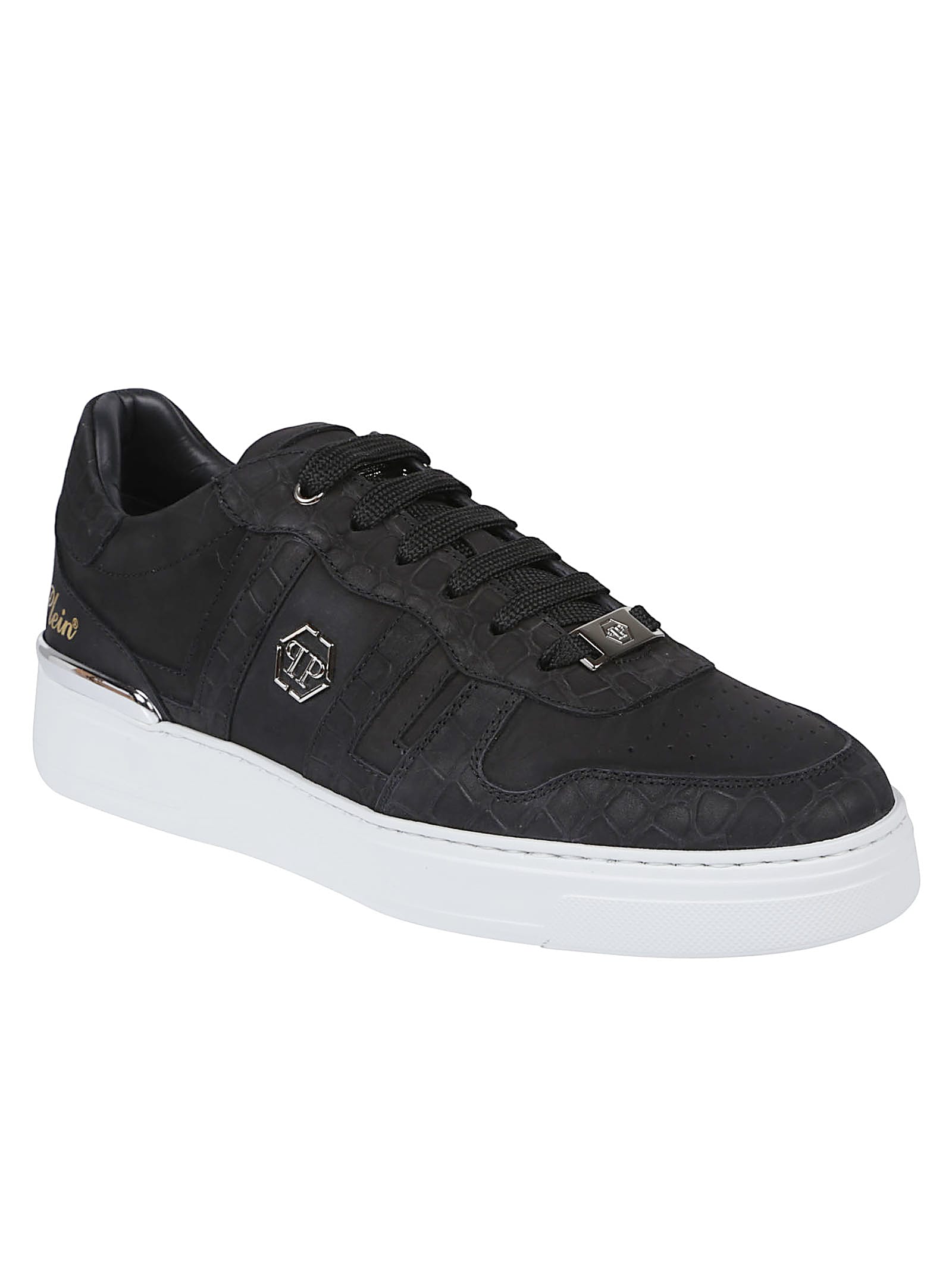 Philipp Plein Cocco Low Top Sneakers In Black