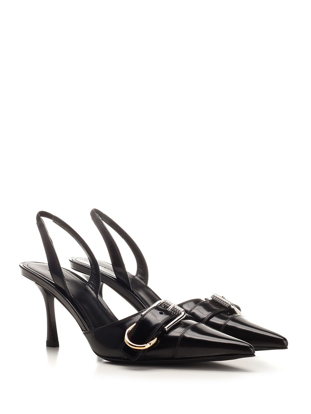 Shop Givenchy Voyou Slingback In Black