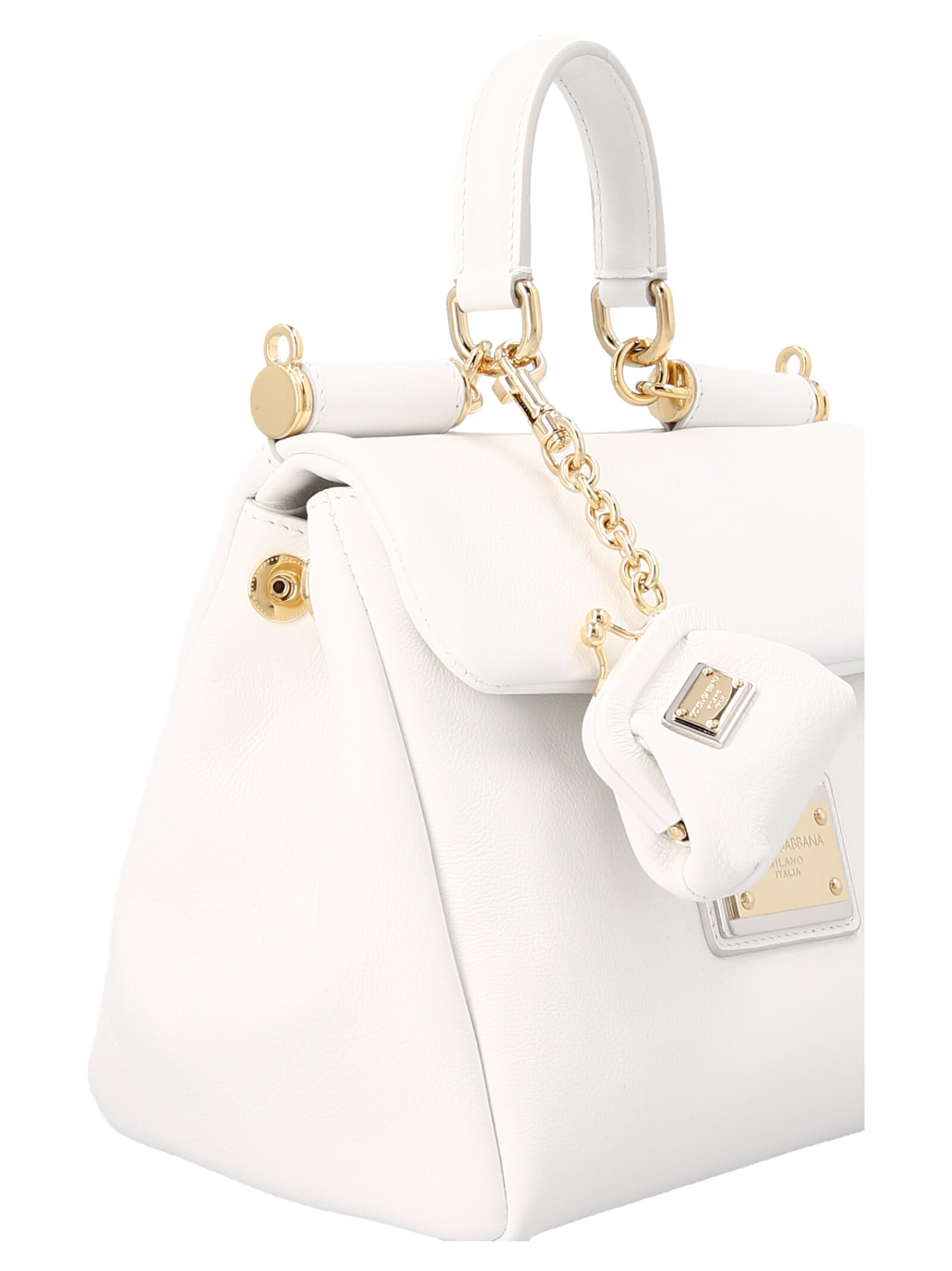 Elongated Sicily handbag in White