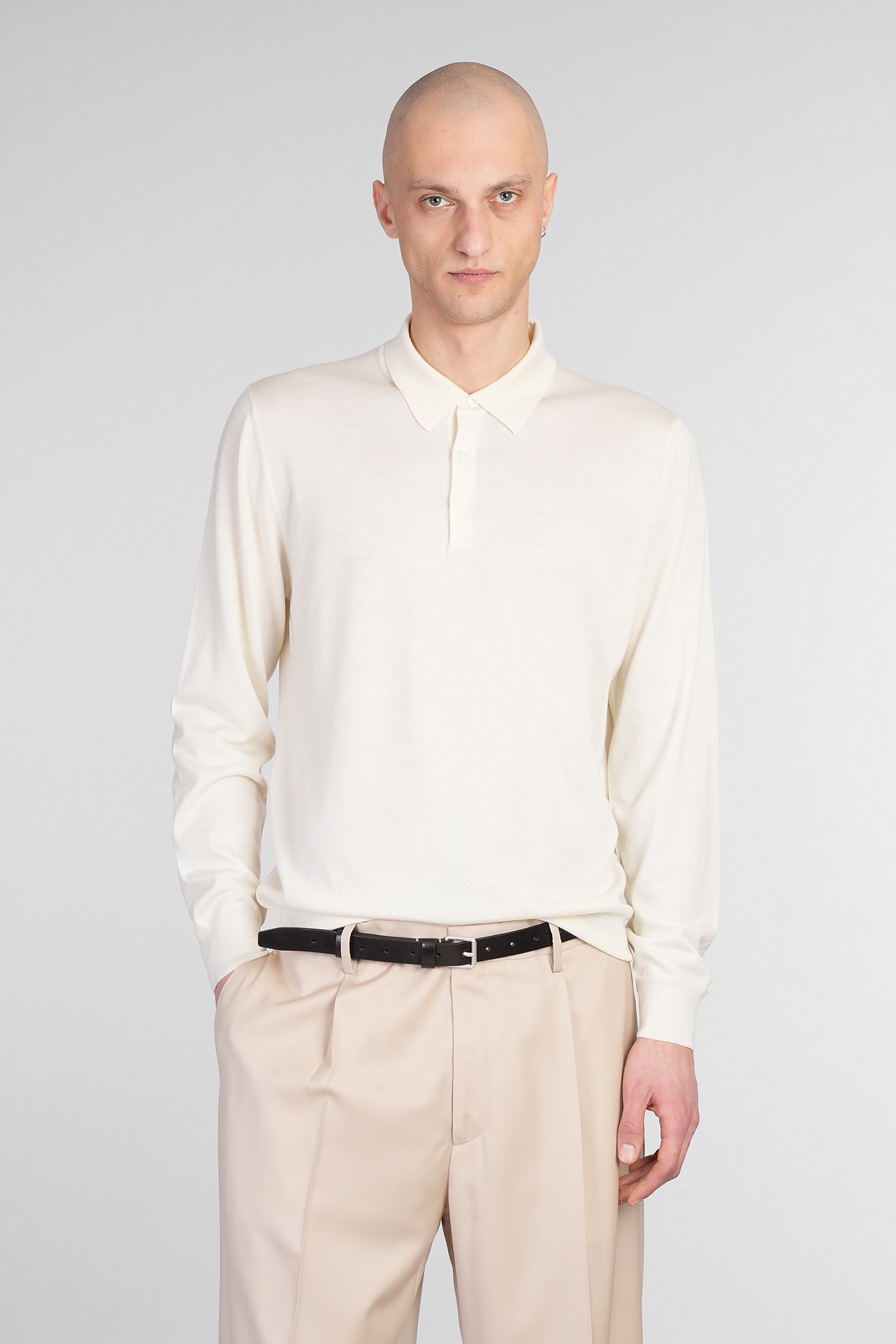 Polo In Beige Wool