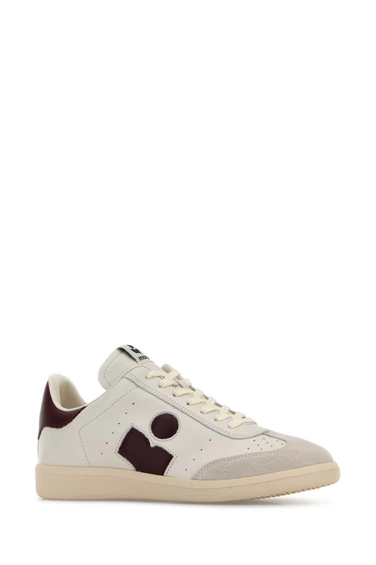 Isabel Marant White Leather Bryce Sneakers In Neutral