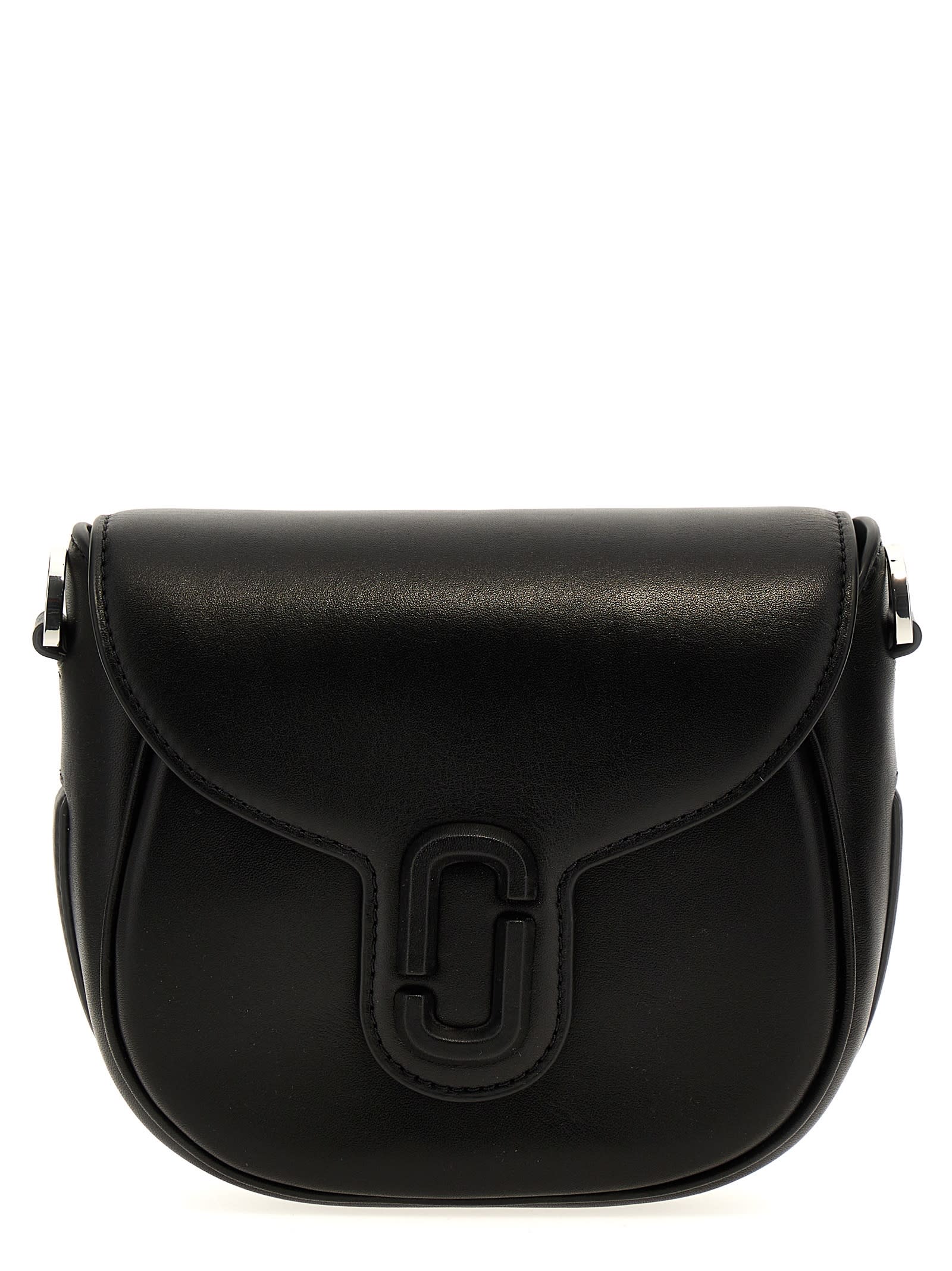 Shop Marc Jacobs The J Marc Small Saddle Crossbody Bag In Black