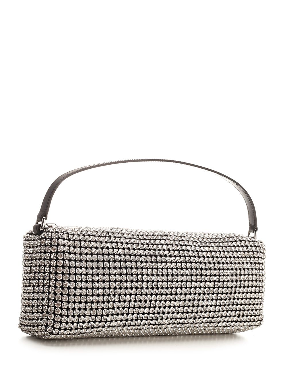 Shop Alexander Wang Heiress Flex Shoulder Bag In Silver