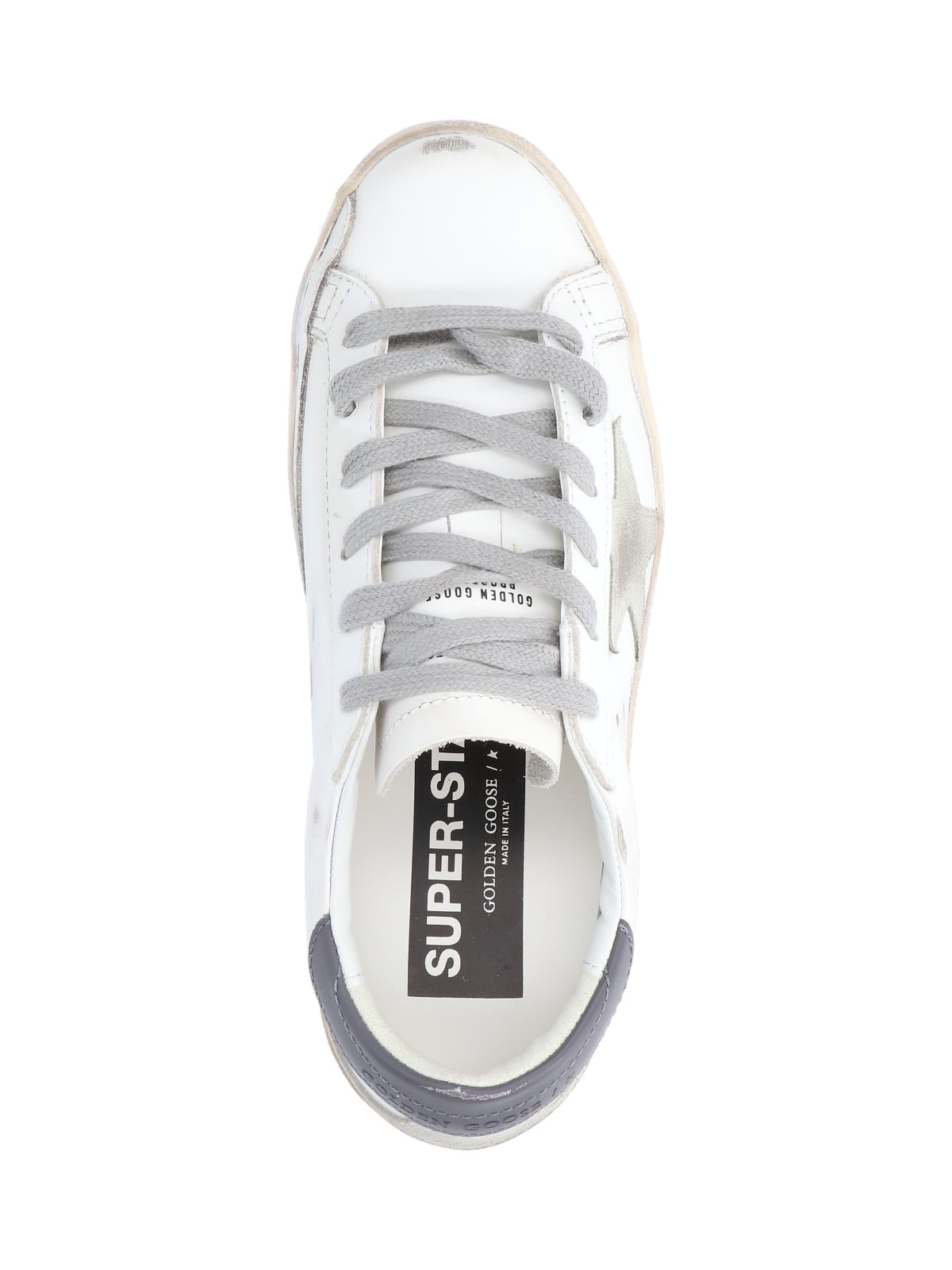 Golden Goose Super Star Sneakers In White/ice/dark Gray