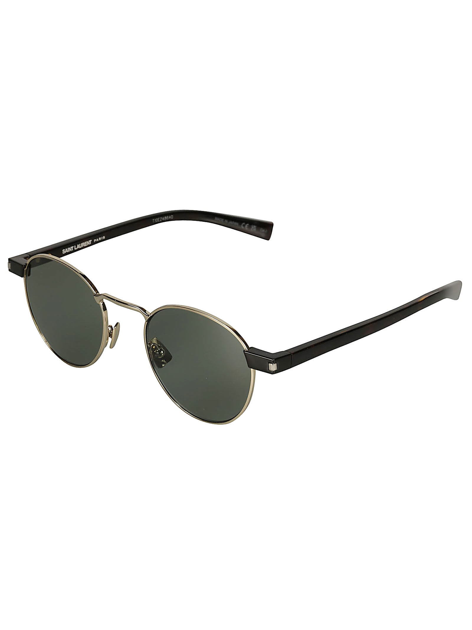 Saint Laurent Sl707 Sunglasses In Gold-havana-green
