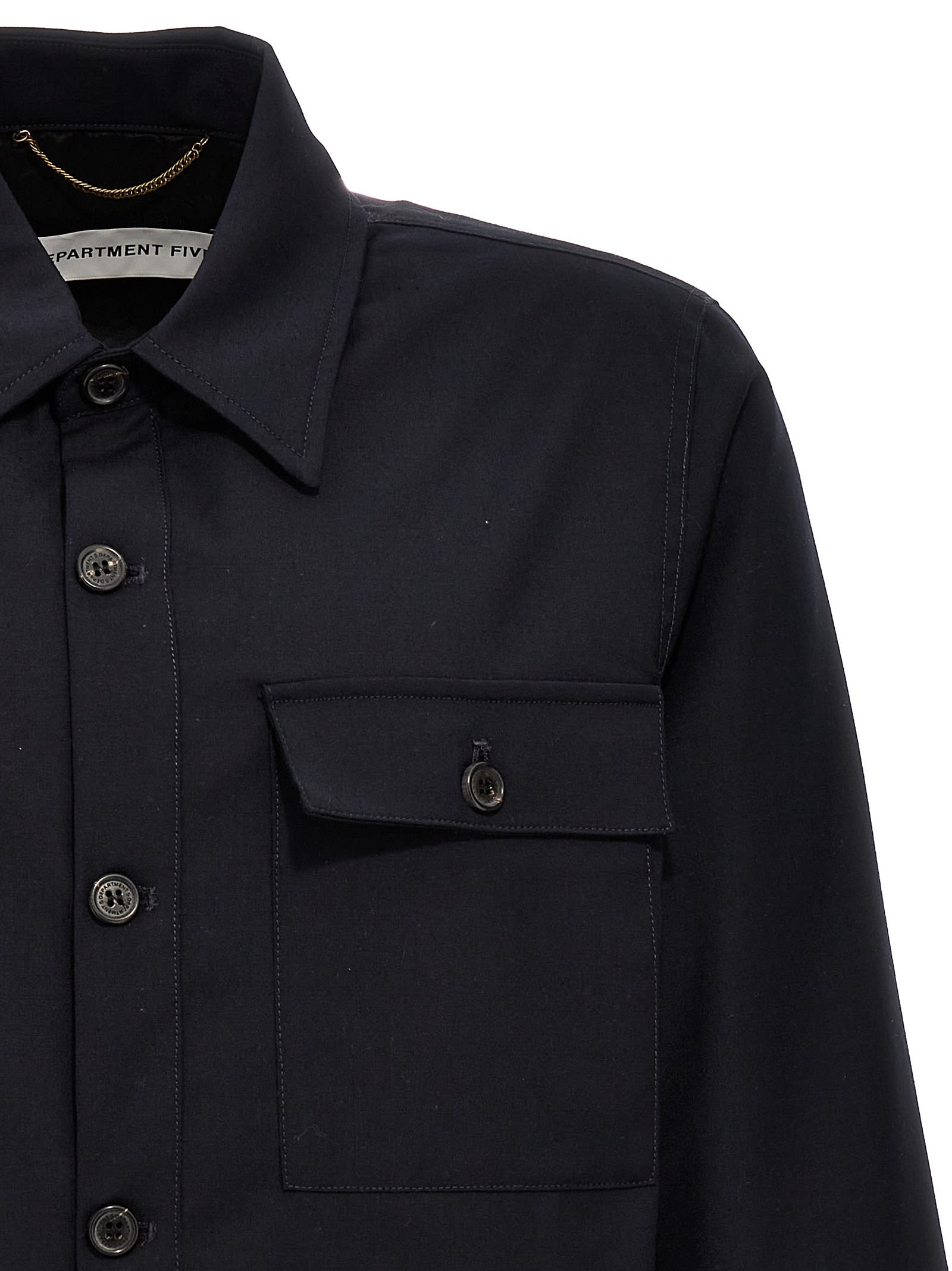 Shop Department Five Pike Overshirt In Blue
