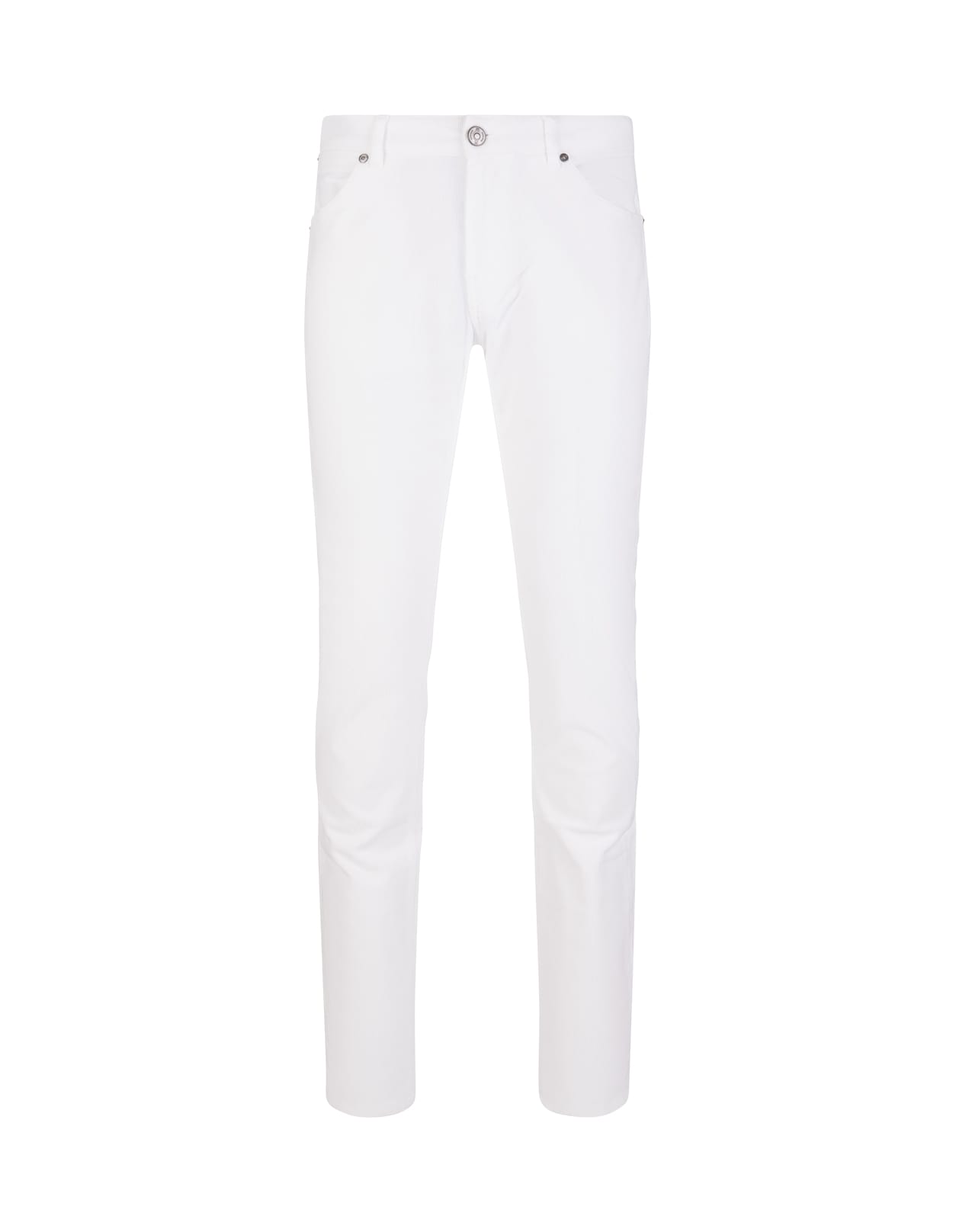 PT01 Man Slim Fit White Corduroy Jeans