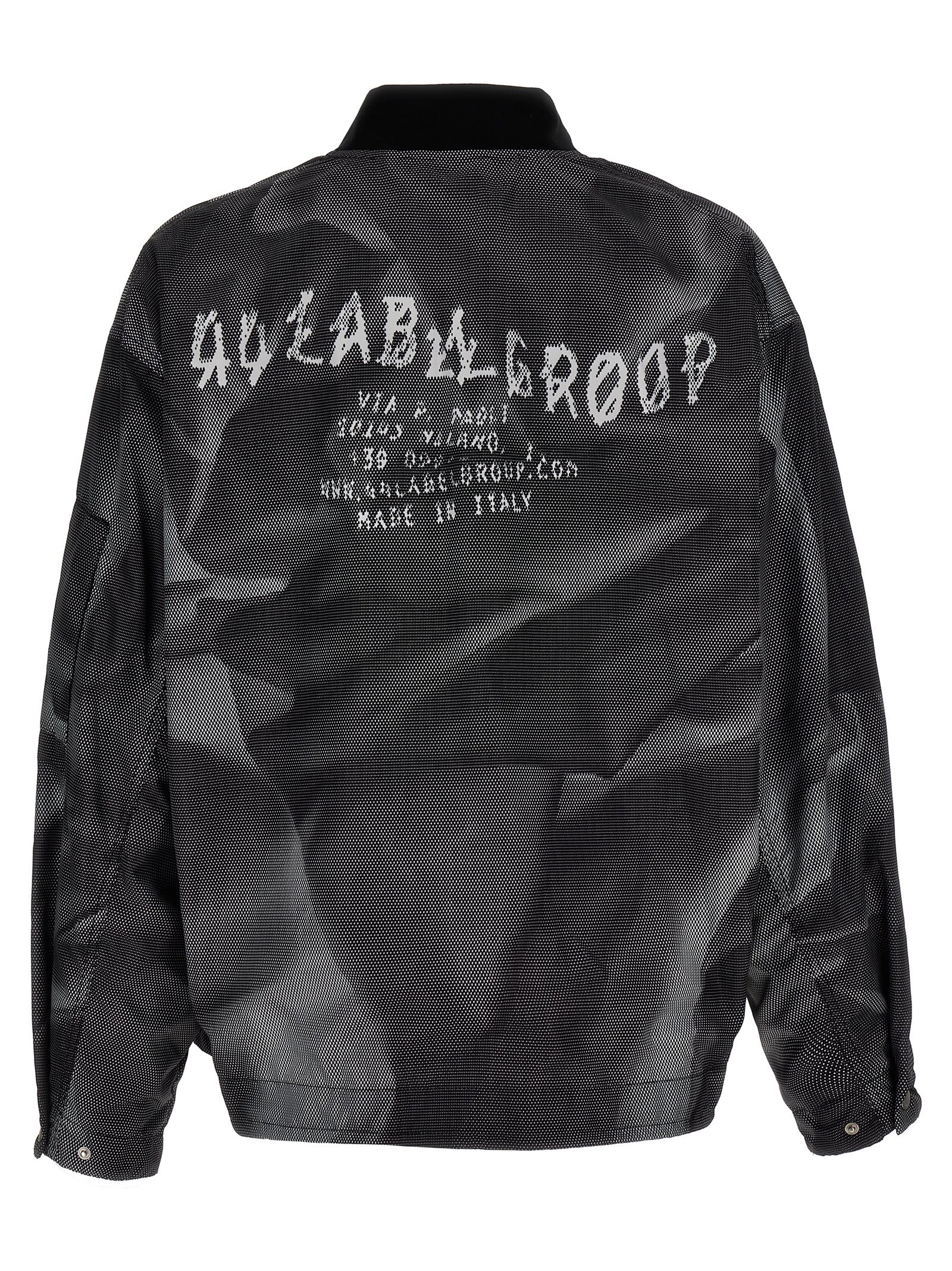 Shop 44 Label Group Crinkle Bomber Jacket In Gray