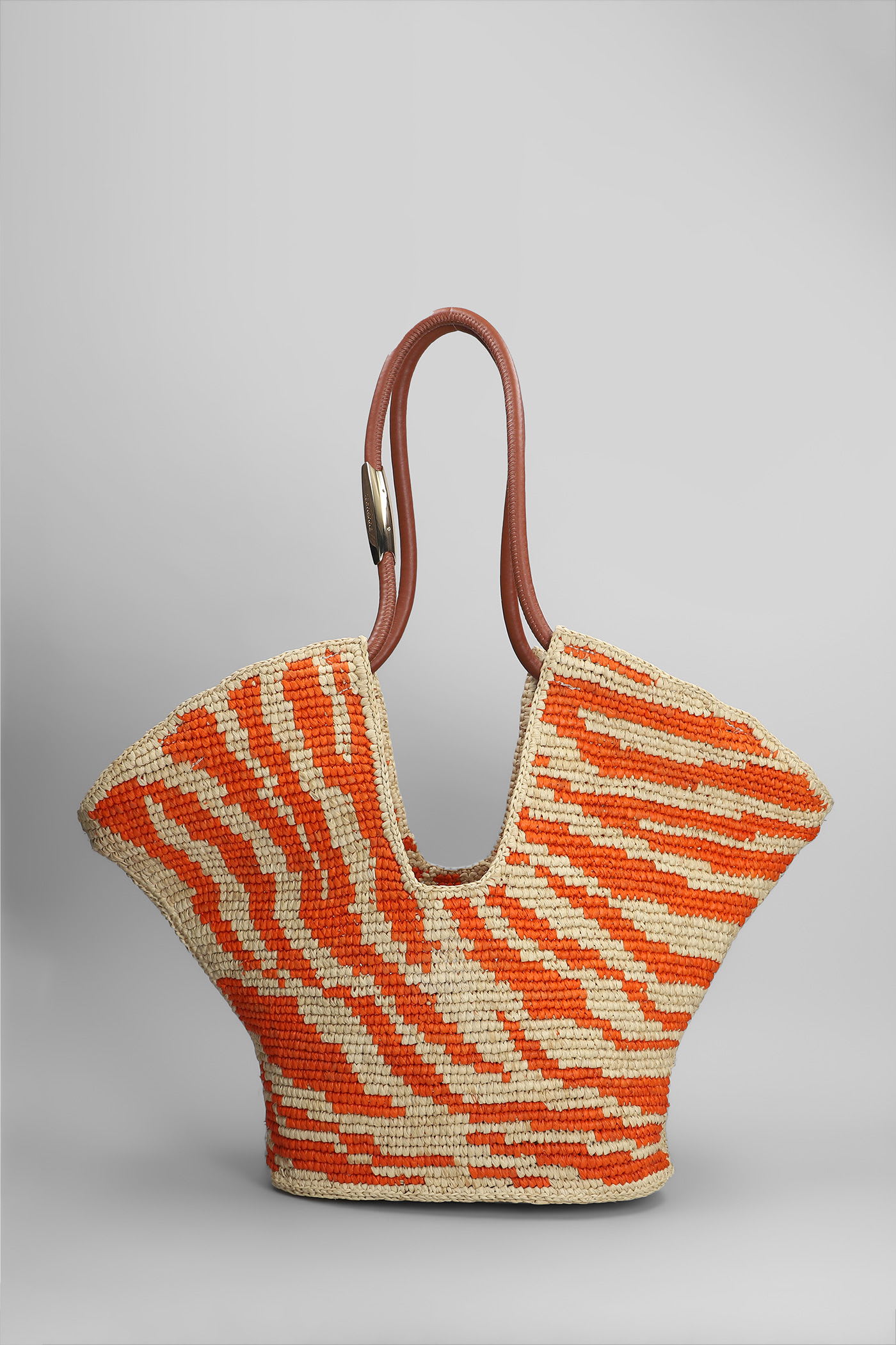 Tote In Beige Raffia