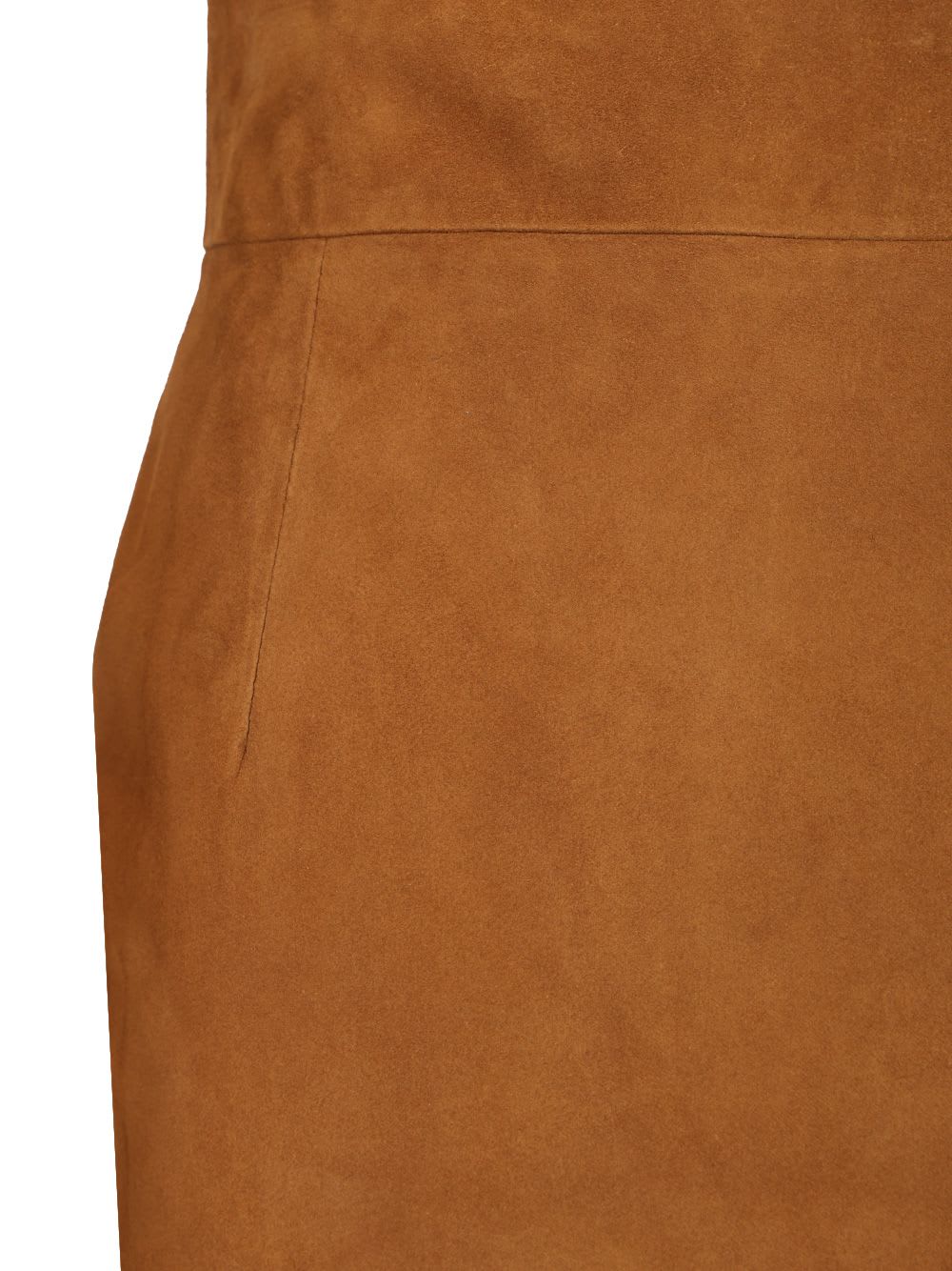 Tagliatore Suede Midi Skirt Skirts Brown In Brown