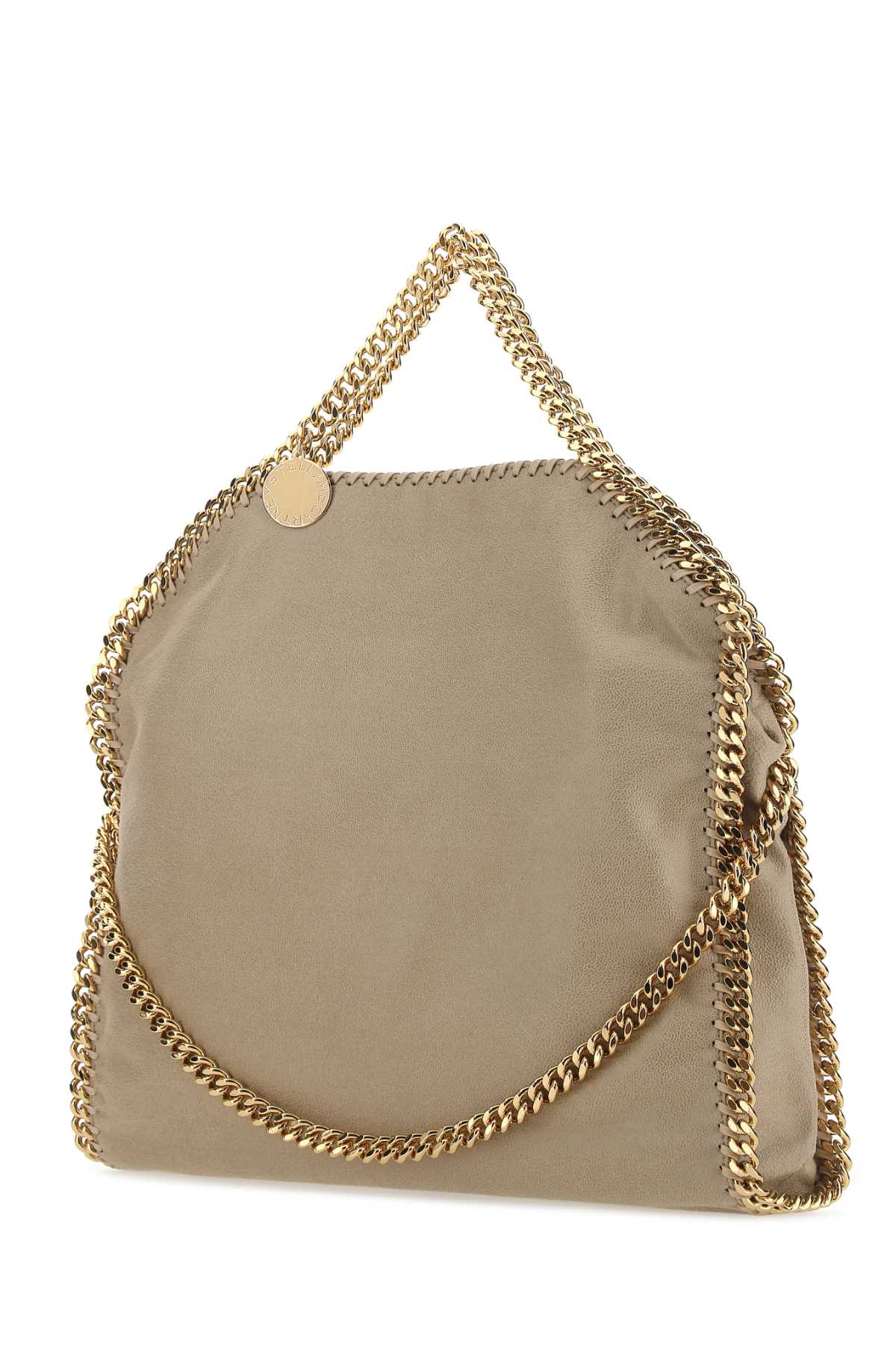 Stella Mccartney Cappuccino Shaggy Deer Falabella Fold Over Handbag