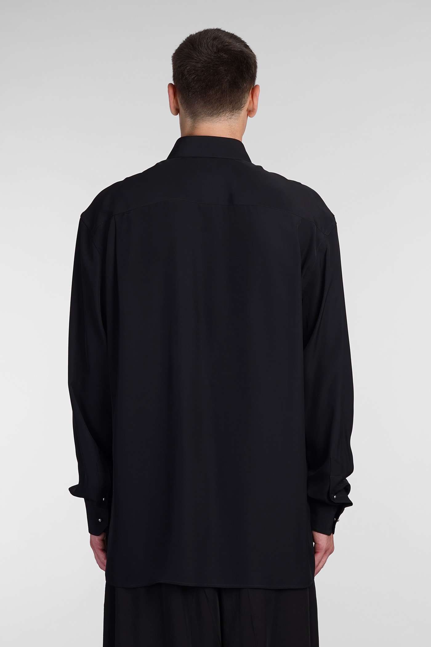 Shop Mugler Shirt In Black Viscose