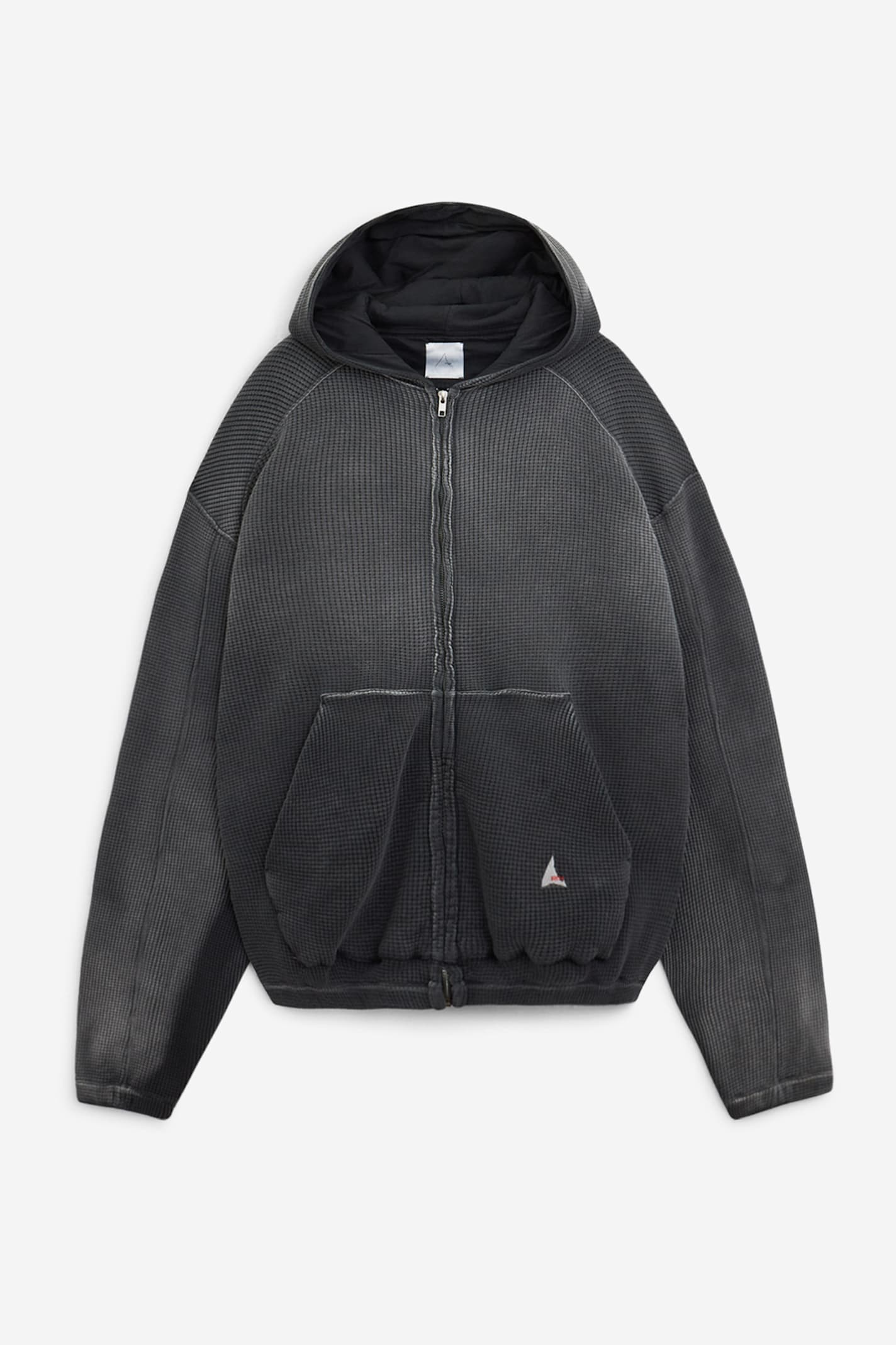Roa Bee Sun Faded Zip Up Sweatshirt In Black