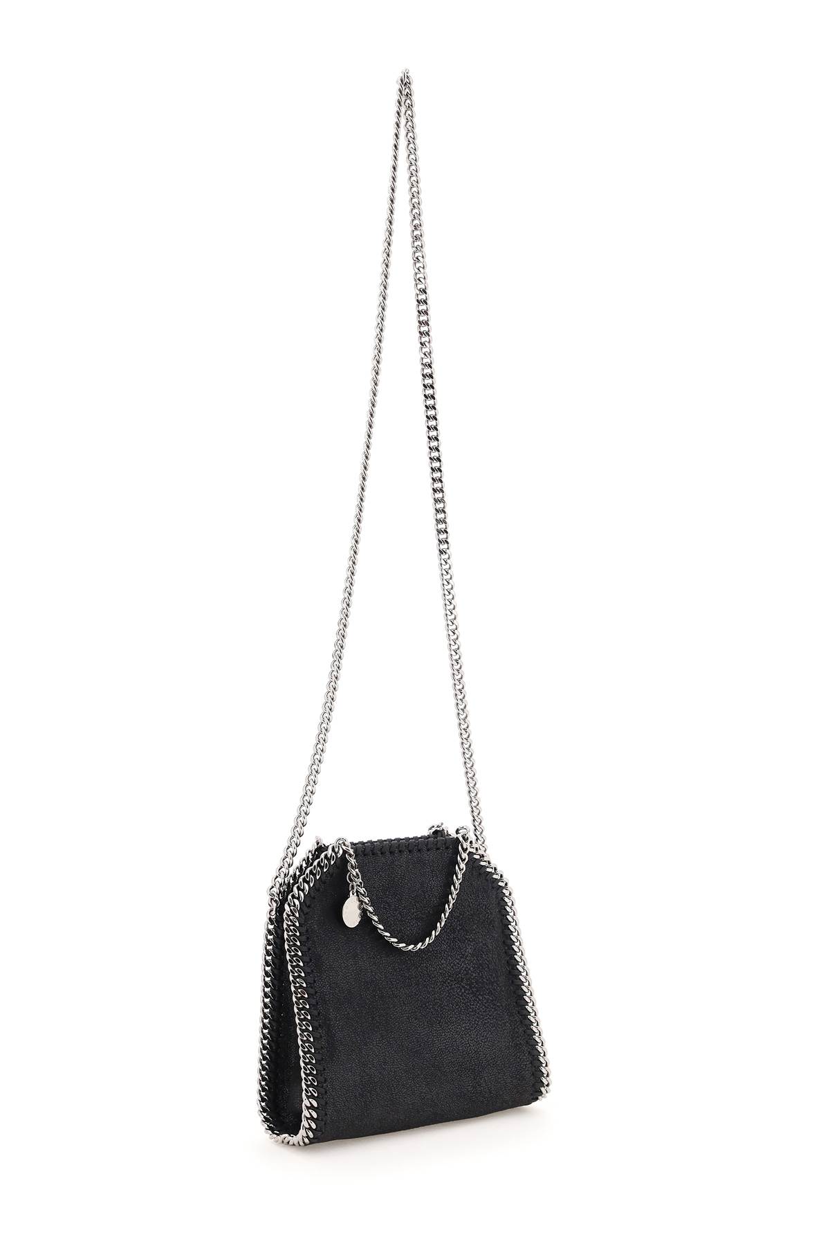 Shop Stella Mccartney Tiny Shaggy Tote Bag In Black