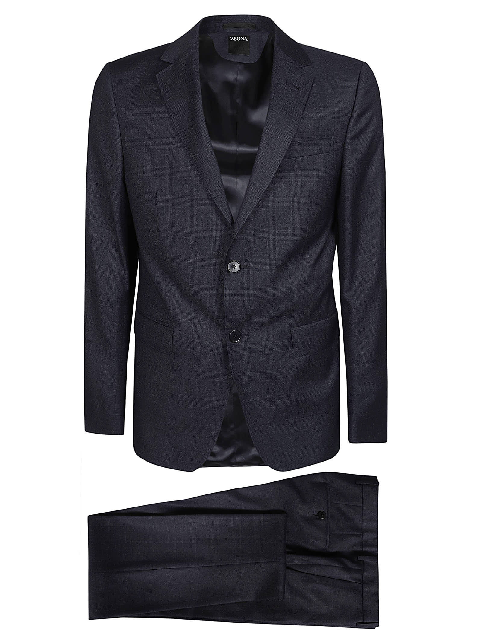 Shop Zegna Luxury Tailoring Suit In Blu