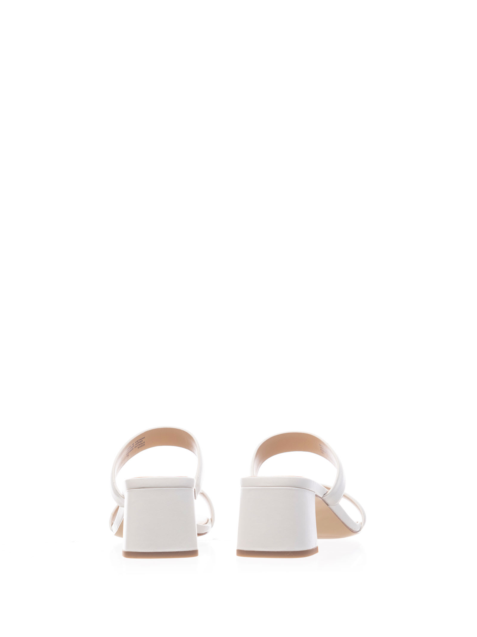 Shop Michael Kors Double Band White Leather Sandal In Optic White
