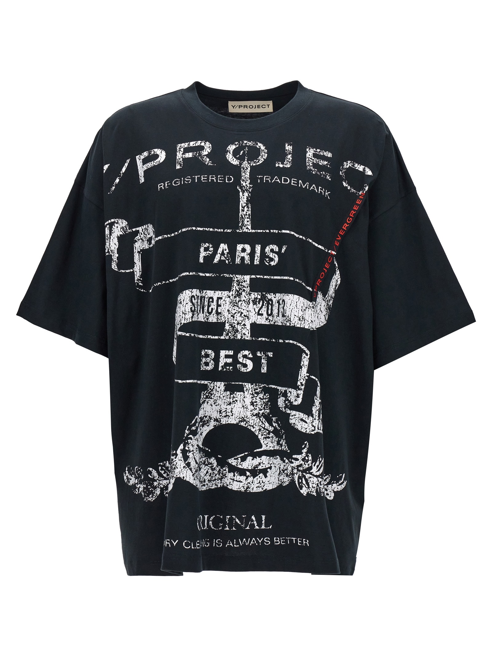 Shop Y/project Evergreen Paris Best Pinched T-shirt In Black