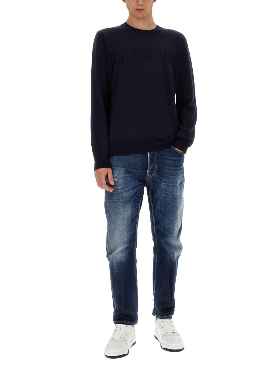 Shop Dsquared2 Jeans Bro In Blue