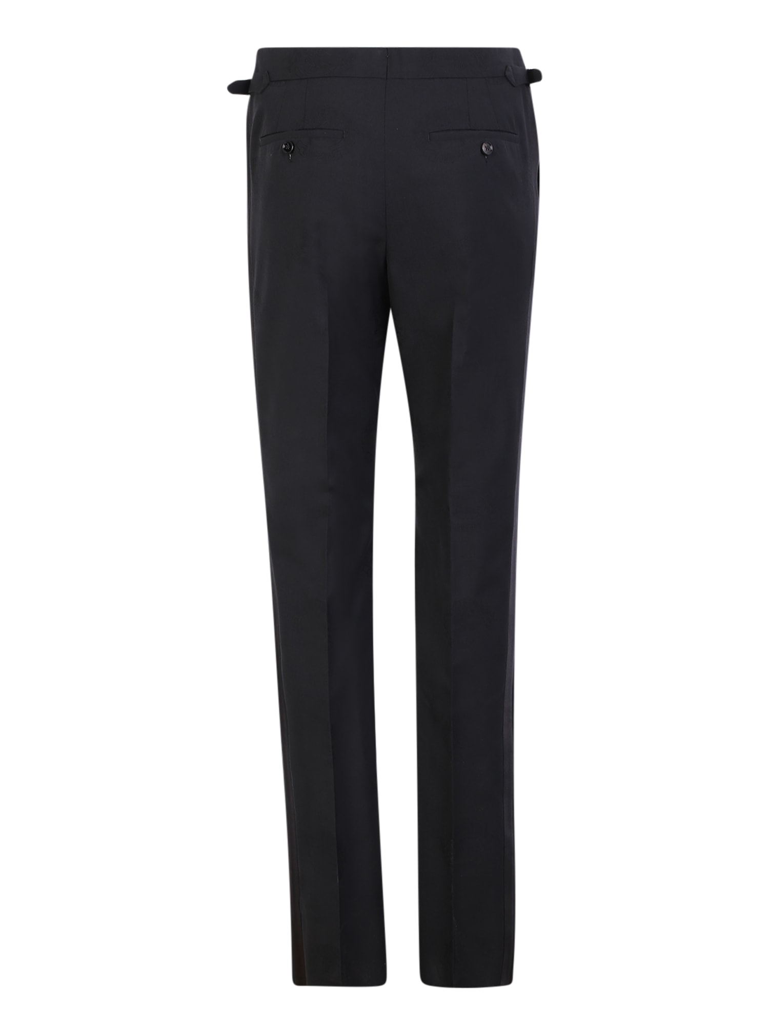 Shop Burberry Tailored Tuxedo Pants Turner In Black