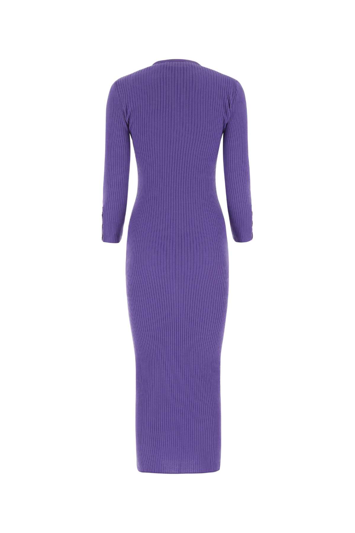 Shop Moschino Purple Wool Dress In 0278