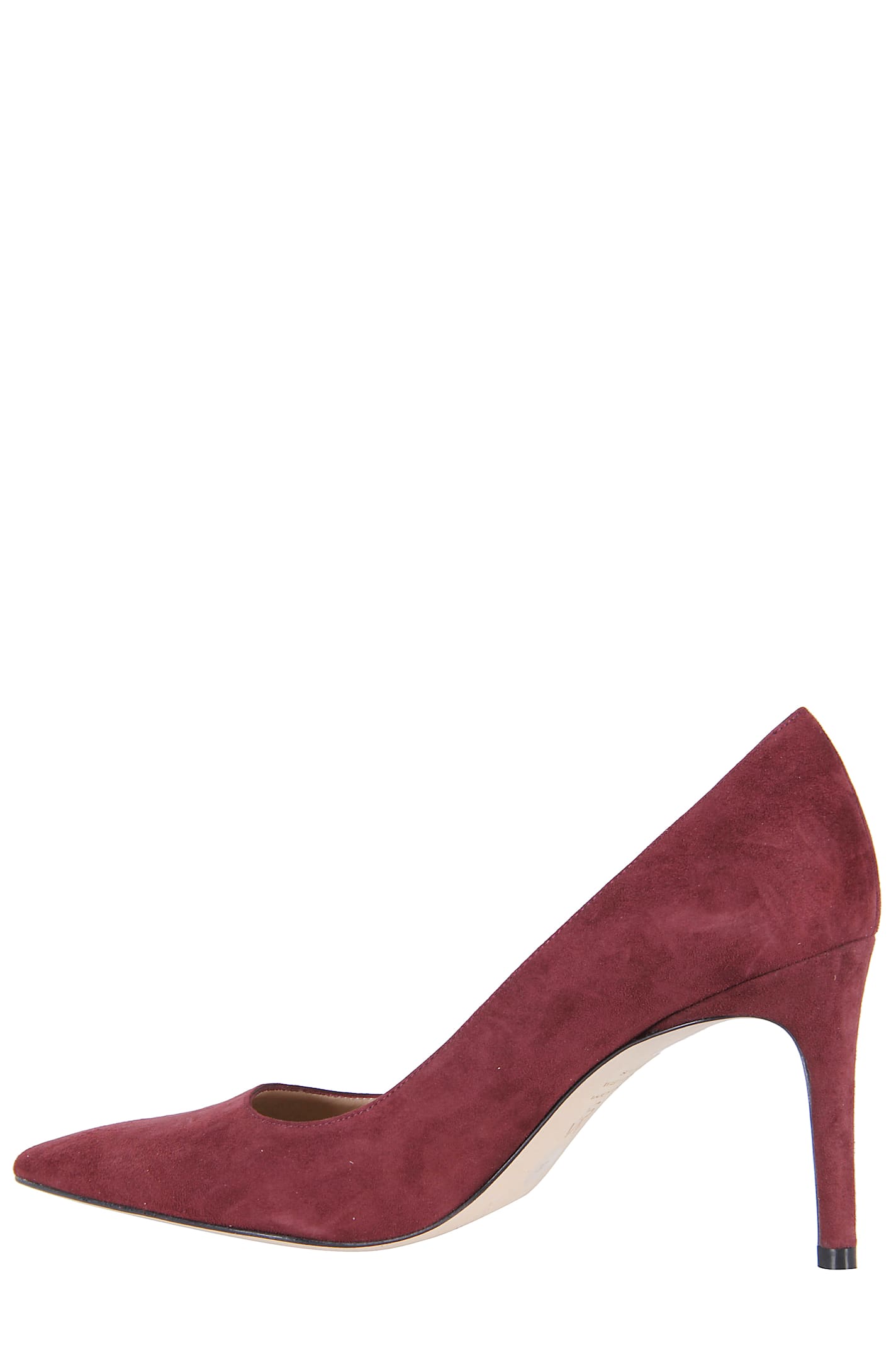 Stuart Weitzman Suede Pointed-toe Pumps In Burgundy