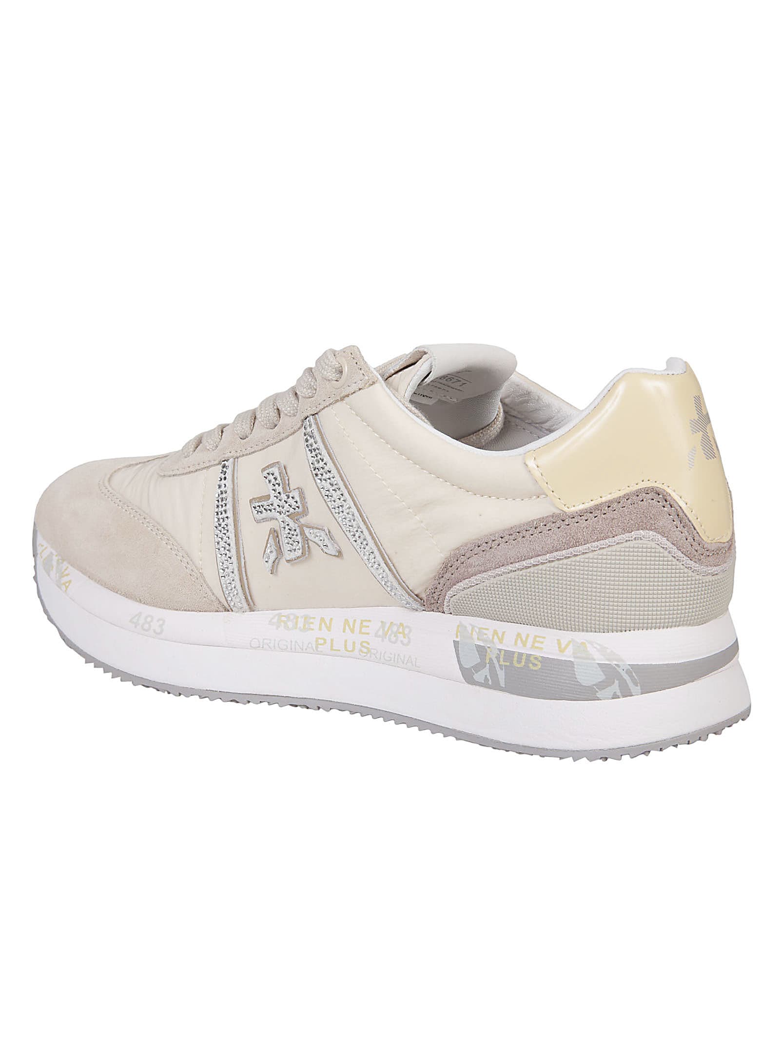 Shop Premiata Conny Sneakers In Rosa/beige