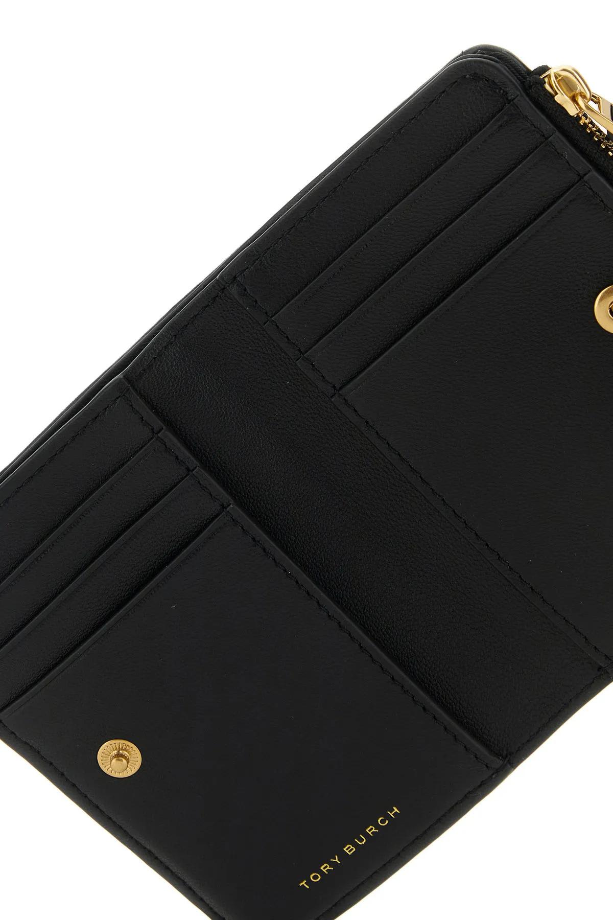 Shop Tory Burch Black Leather Kira Wallet