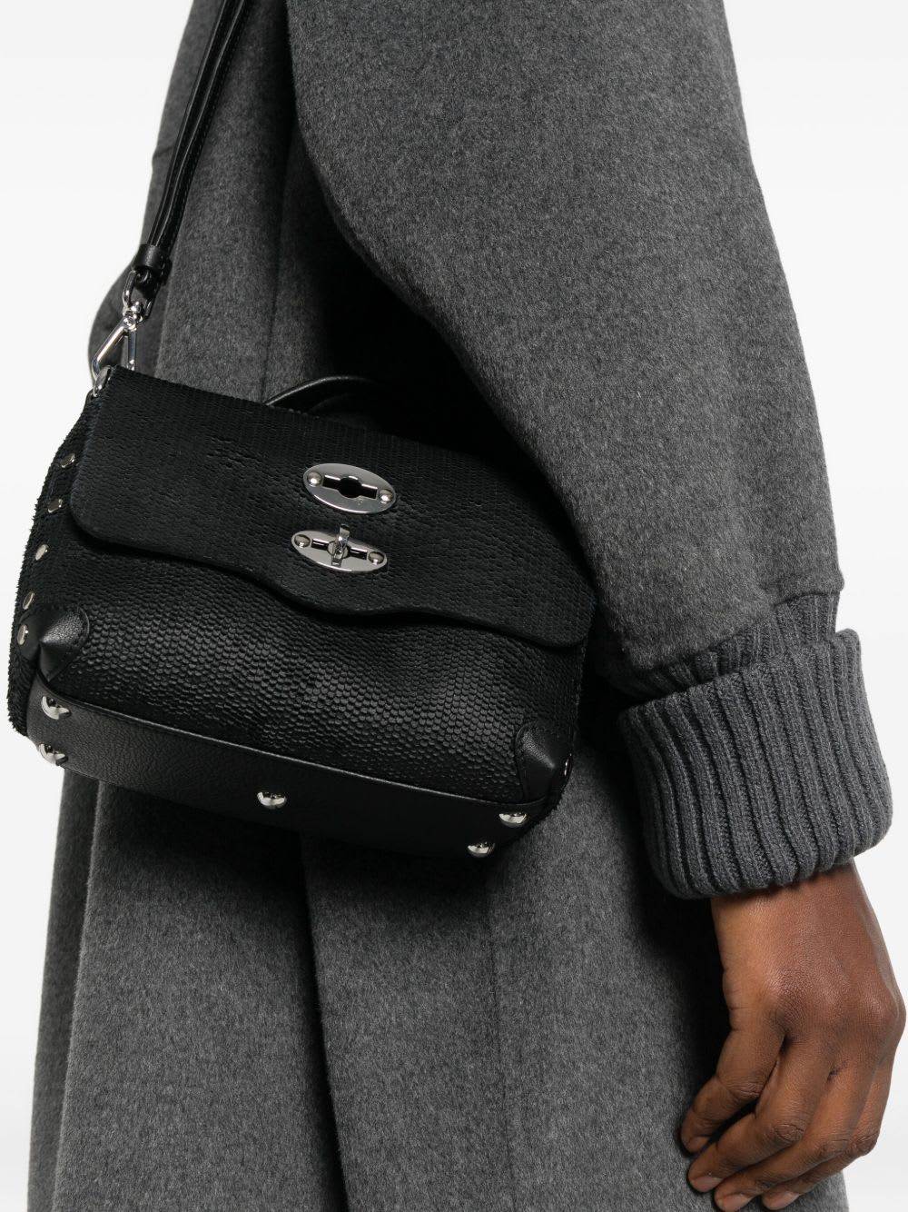 Zanellato Postina Cbi Baby Leather Handbag In Black