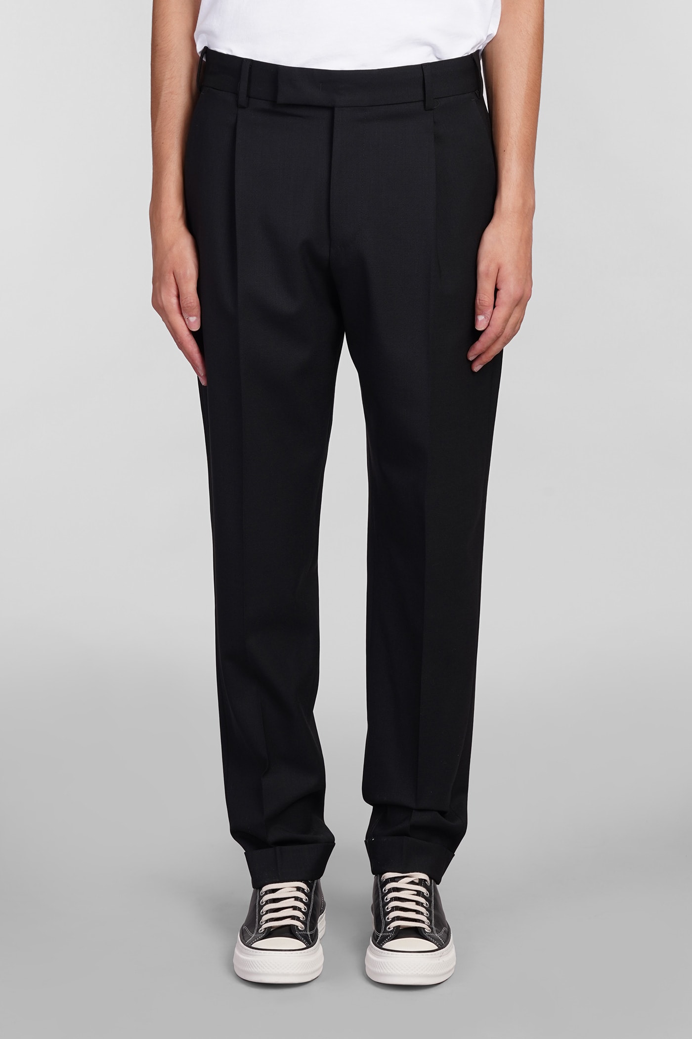 PT Torino Pants In Black Wool