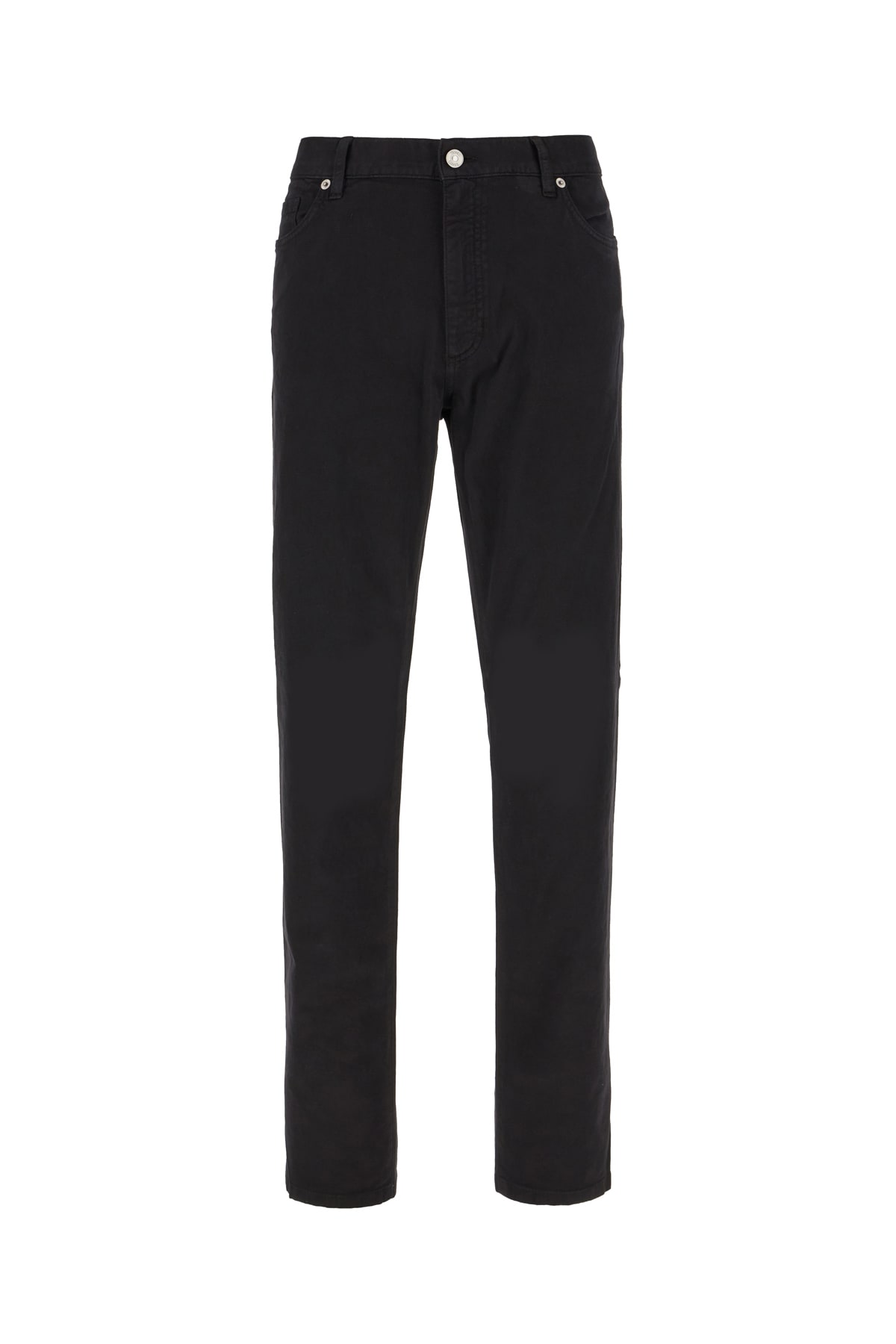 Shop Zegna Black Stretch Denim Jeans In Roccia Navy Blue