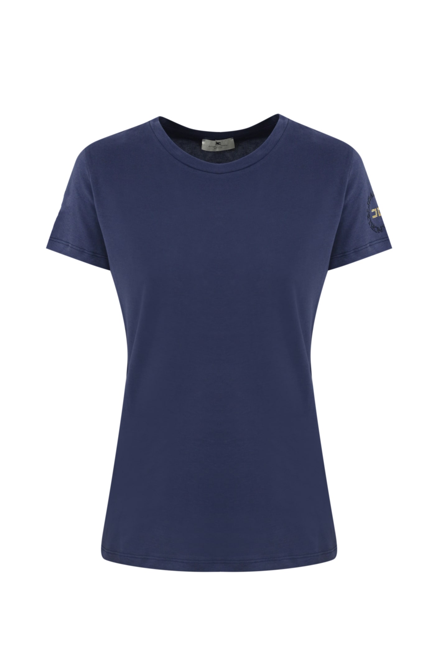 Jersey T-shirt With Logo On The Sleeve Elisabetta Franchi