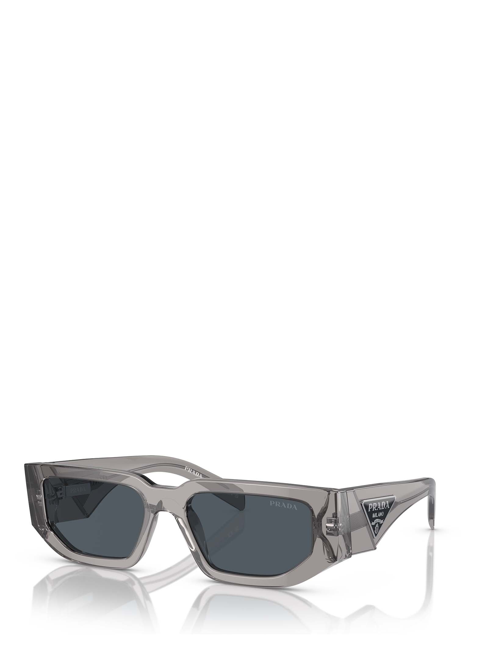 Shop Prada Pr 09zs Transparent Asphalt Sunglasses