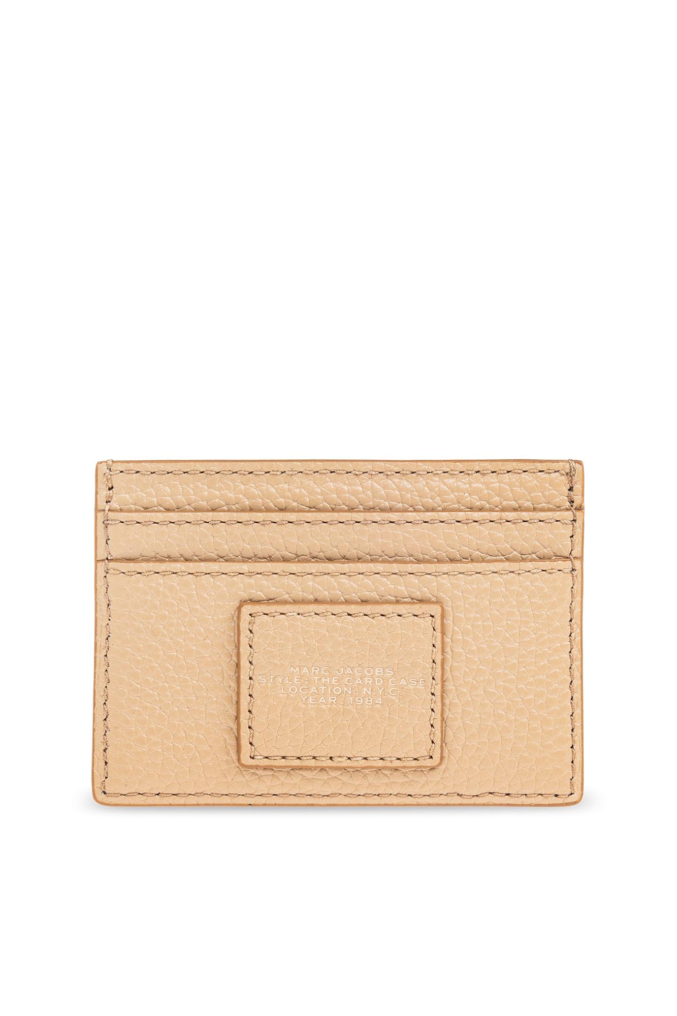 Marc Jacobs Card Holder With Logo In Sand